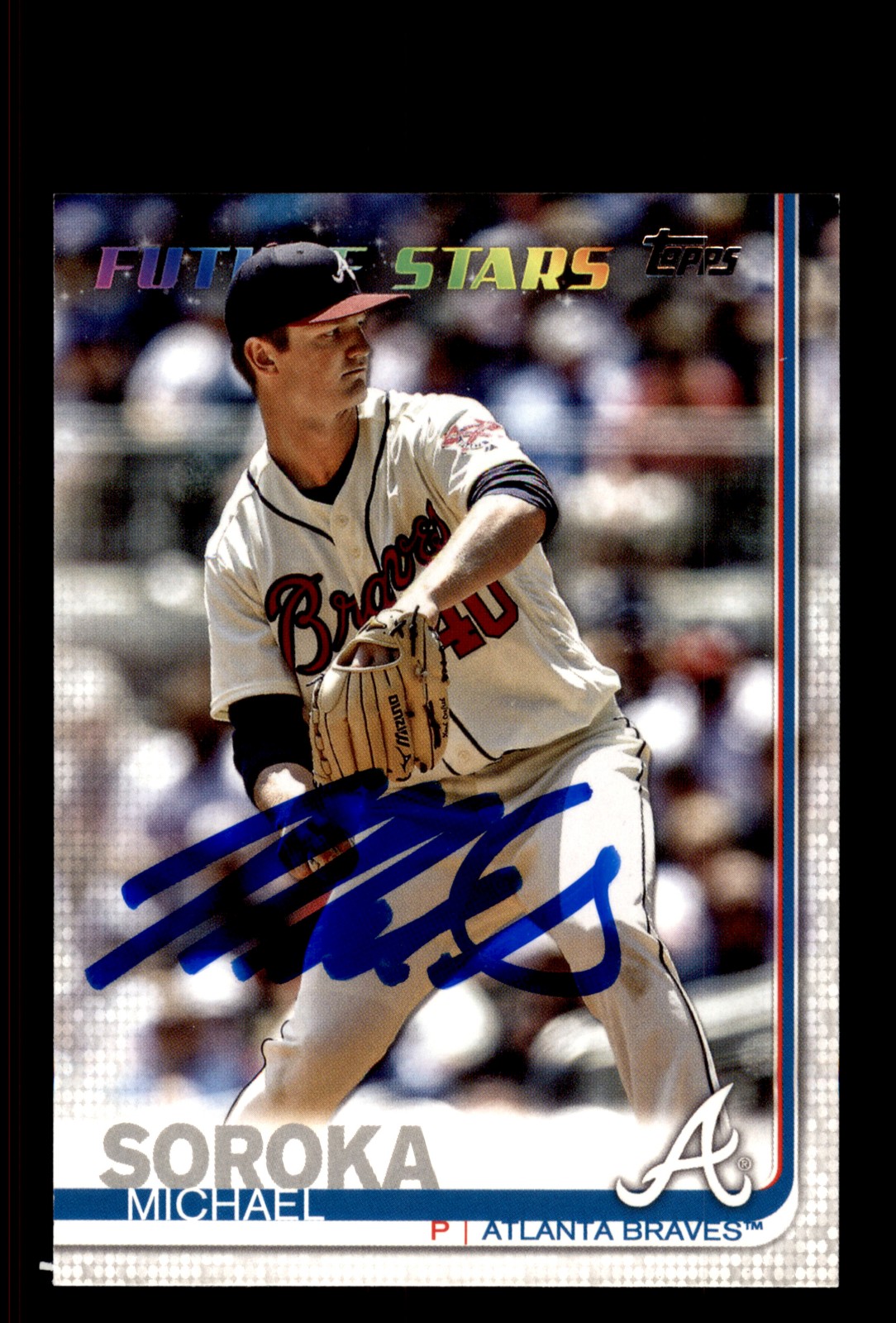 Signed Baseball Card Auto Michael Soroka 2019 Topps #414 Atlanta Braves