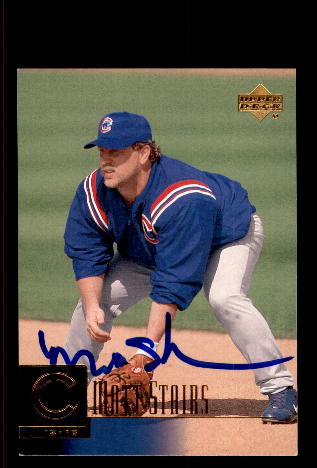 Signed Baseball Card Auto Matt Stairs 2001 Upper Deck #391 Chicago Cubs
