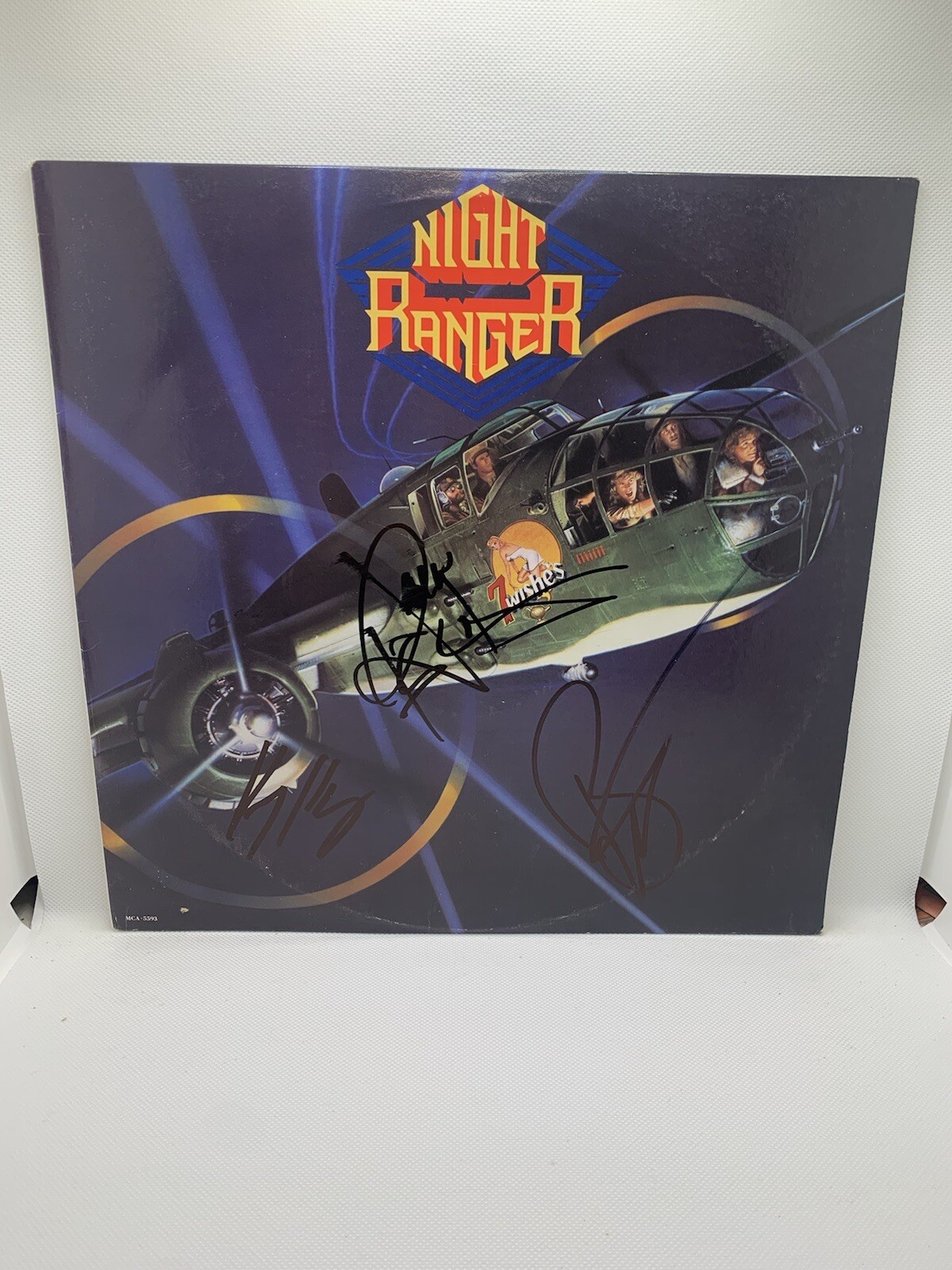 Night Ranger Signed Vinyl 7 Wishes Jack Blades Gillis & Keagy Jsa Album