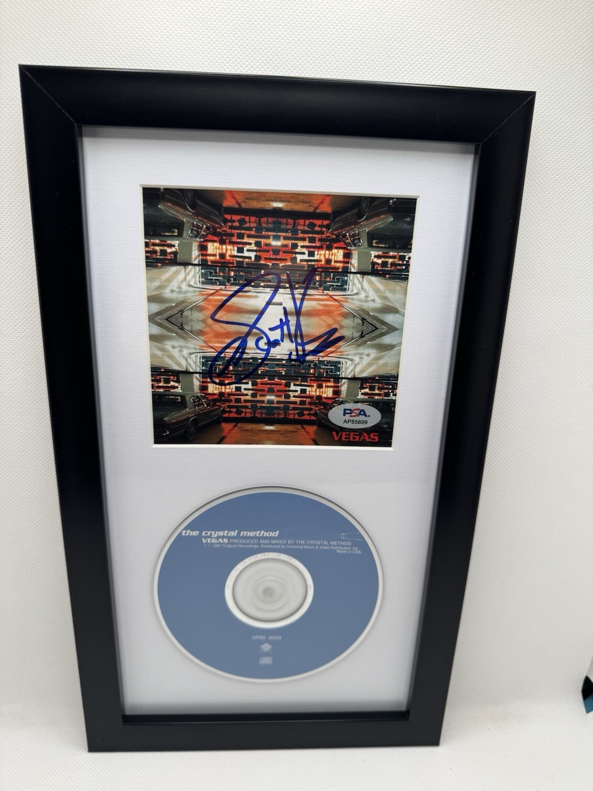 The Crystal Method Signed Scott Kirkland framed Vegas Autograph CD PSA/DNA