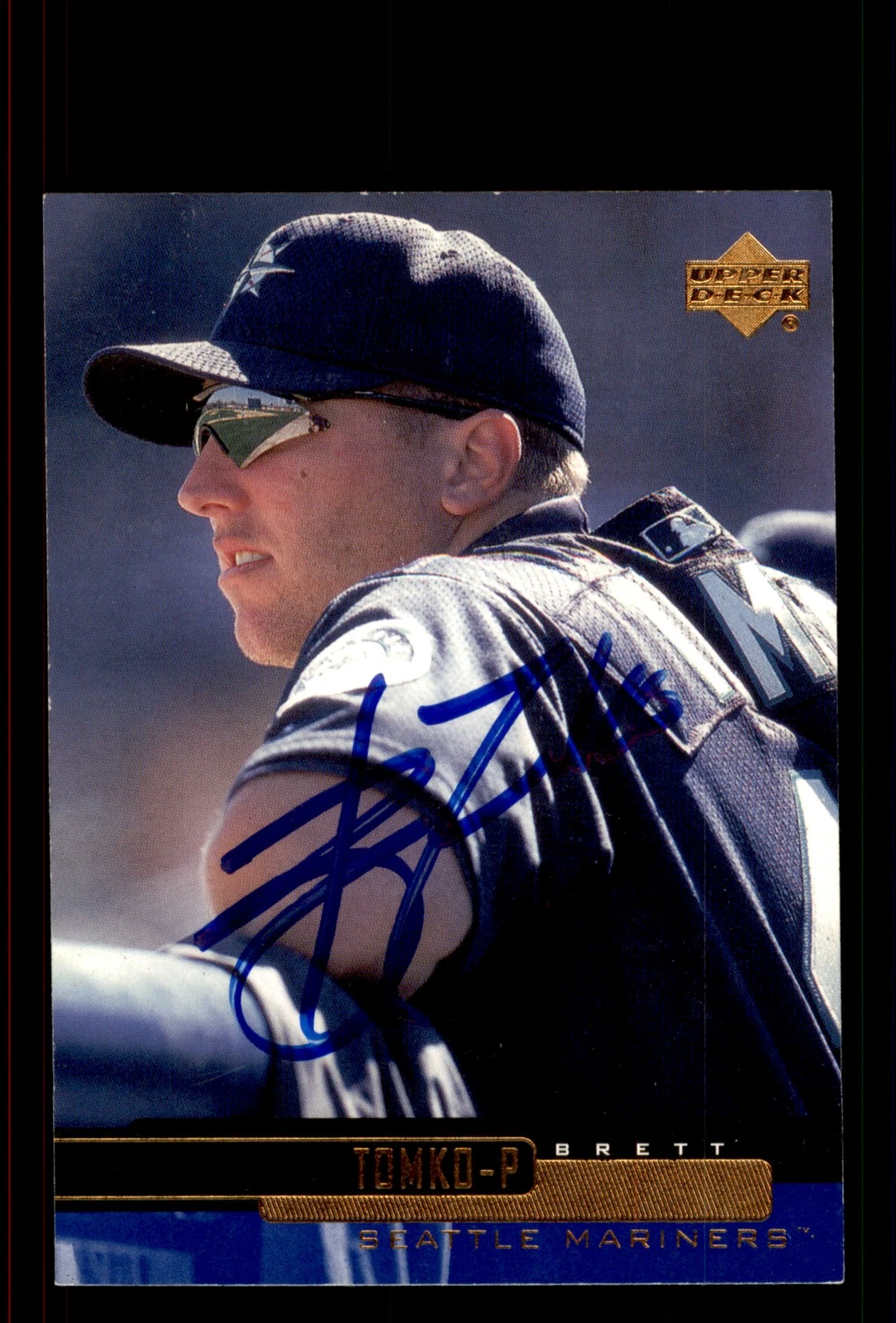 Signed Baseball Card Auto Brett Tomko 2000 Upper Deck #498 Seattle Mariners