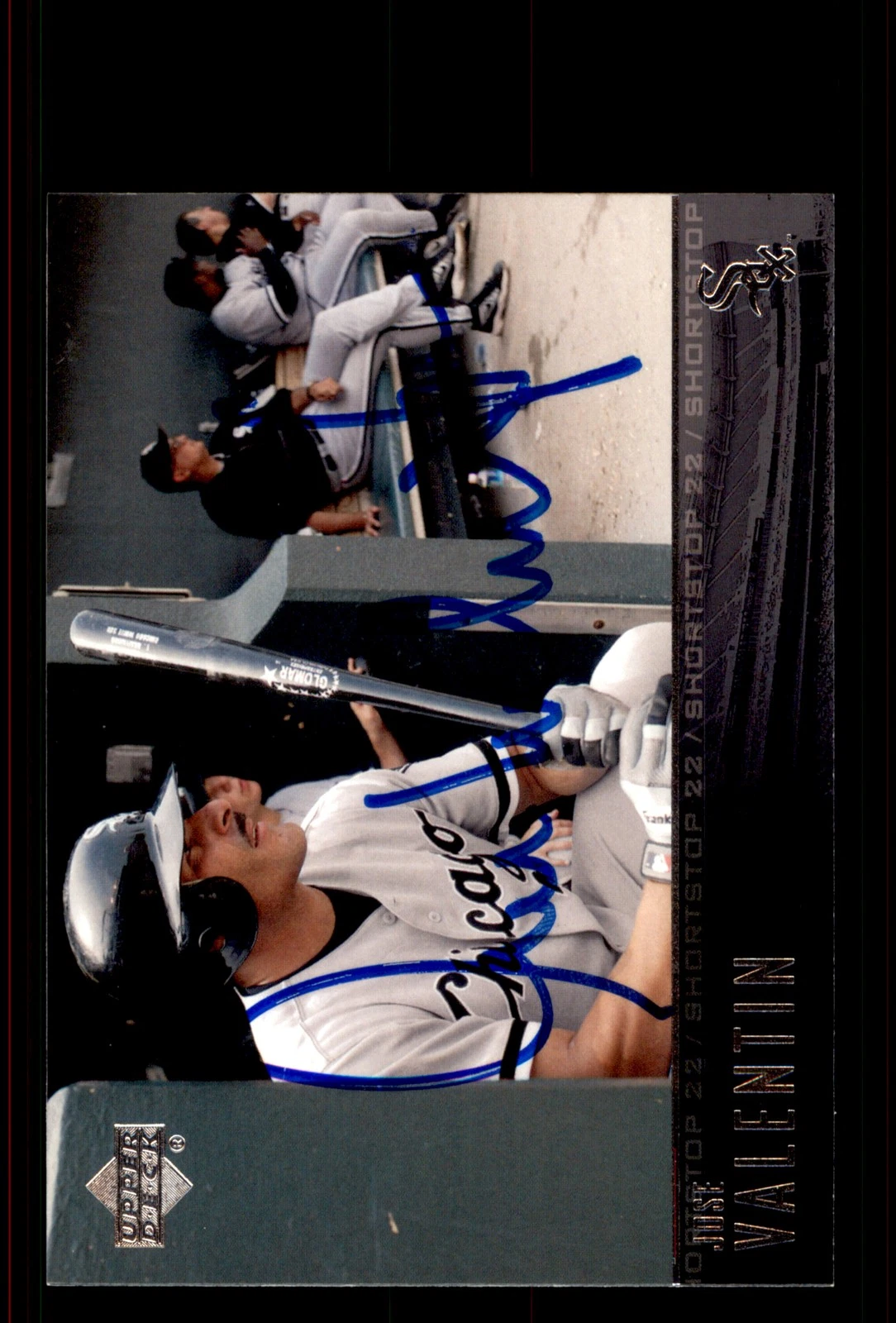 Signed Baseball Card Auto Jose Valentin 2004 Upper Deck #122 Chicago White Sox
