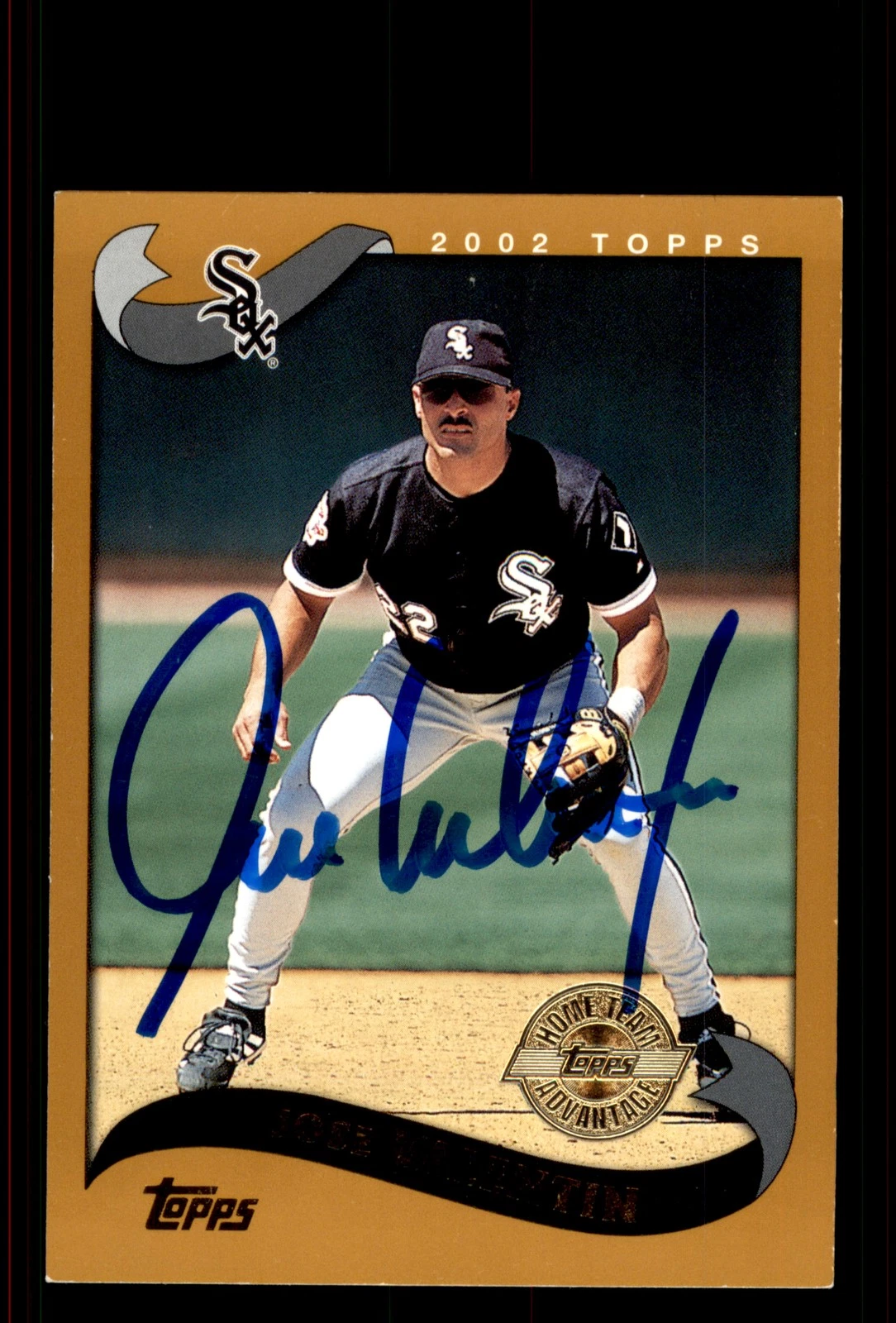 Signed Baseball Card Auto Jose Valentin 2002 Topps #82 Home Team Advantage