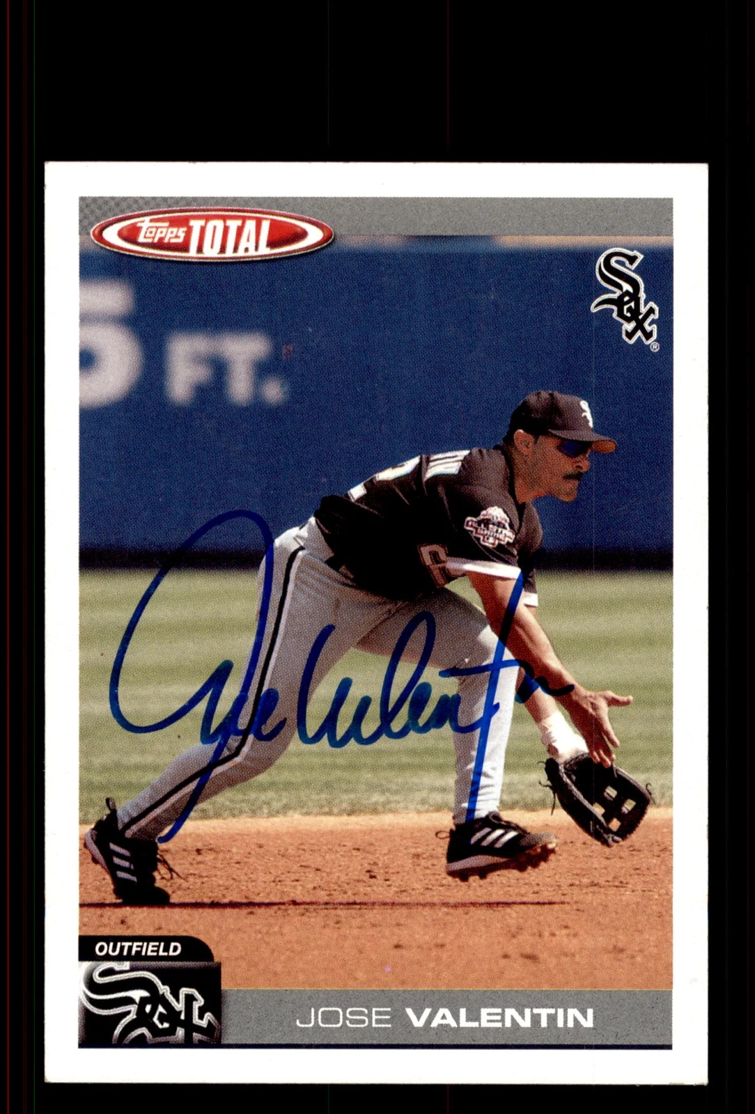 Signed Baseball Card Auto Jose Valentin 2004 Topps Total #94 Chicago White Sox