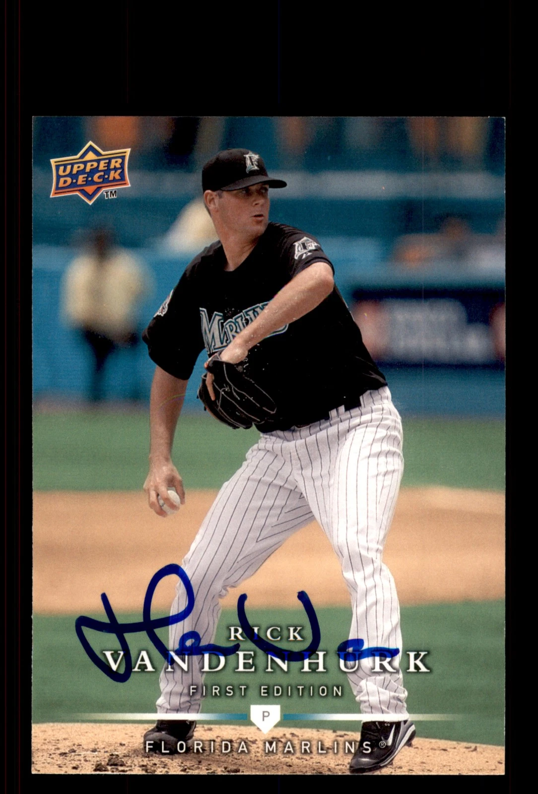 Signed Baseball Card Auto Rick van den Hurk 2008 Upper Deck First Edition #118