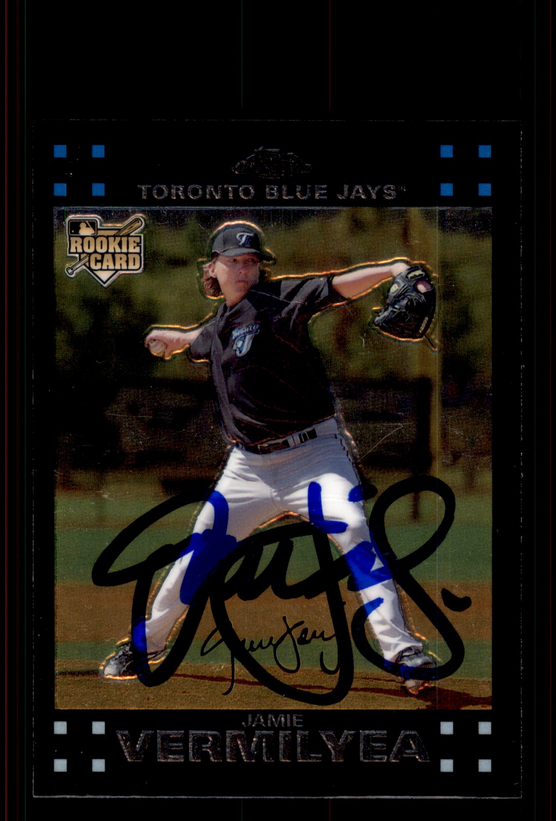 Signed Baseball Card Auto Jamie Vermilyea 2007 Topps Chrome #279 Blue Jays