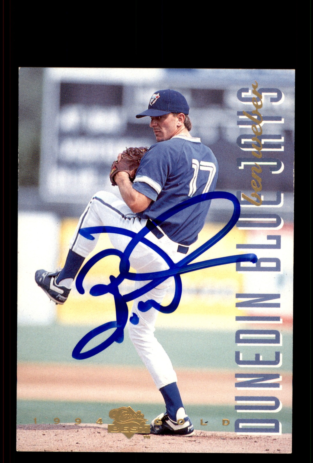 Signed Baseball Card Auto Ben Weber 1994 Classic Best Gold #59 Dunedin Blue Jays