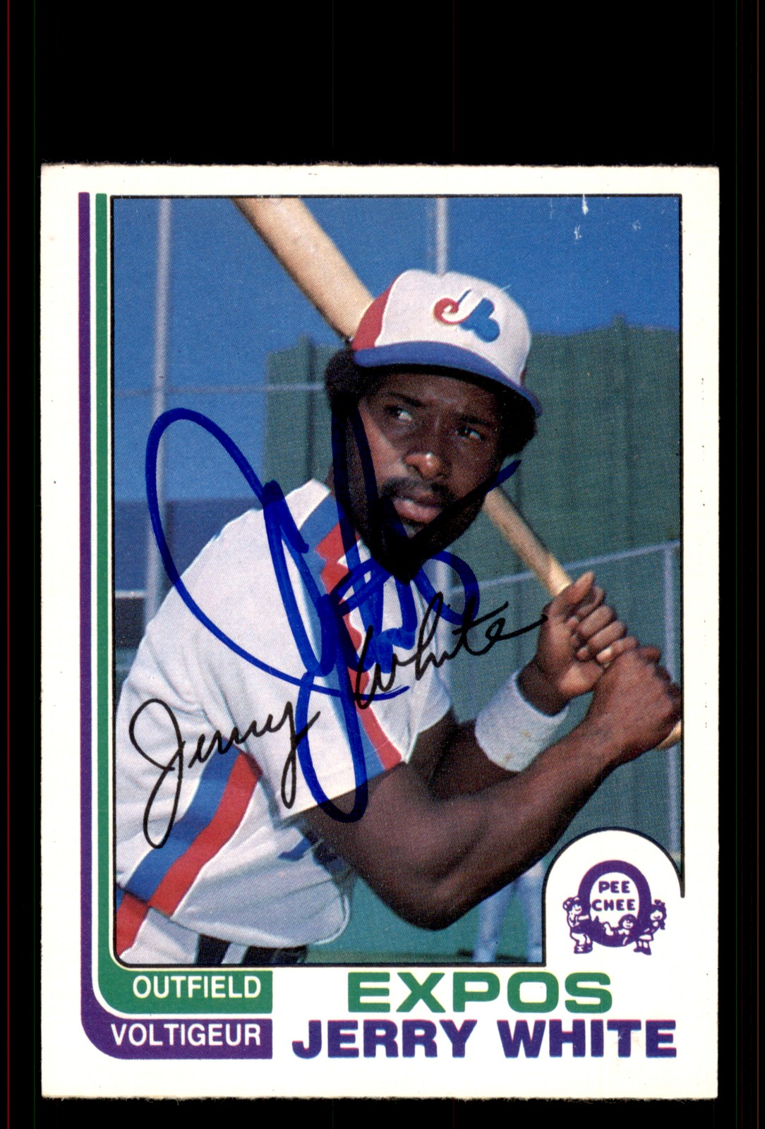 Signed Baseball Card Auto Jerry White 1982 O-Pee-Chee #386 Montreal Expos
