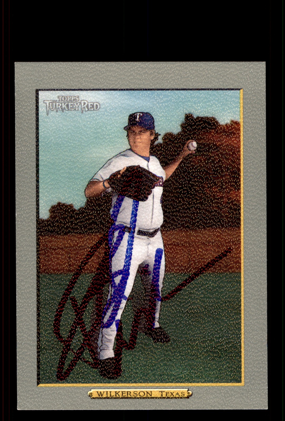 Signed Baseball Card Auto Brad Wilkerson 2006 Topps Turkey Red #421 Rangers