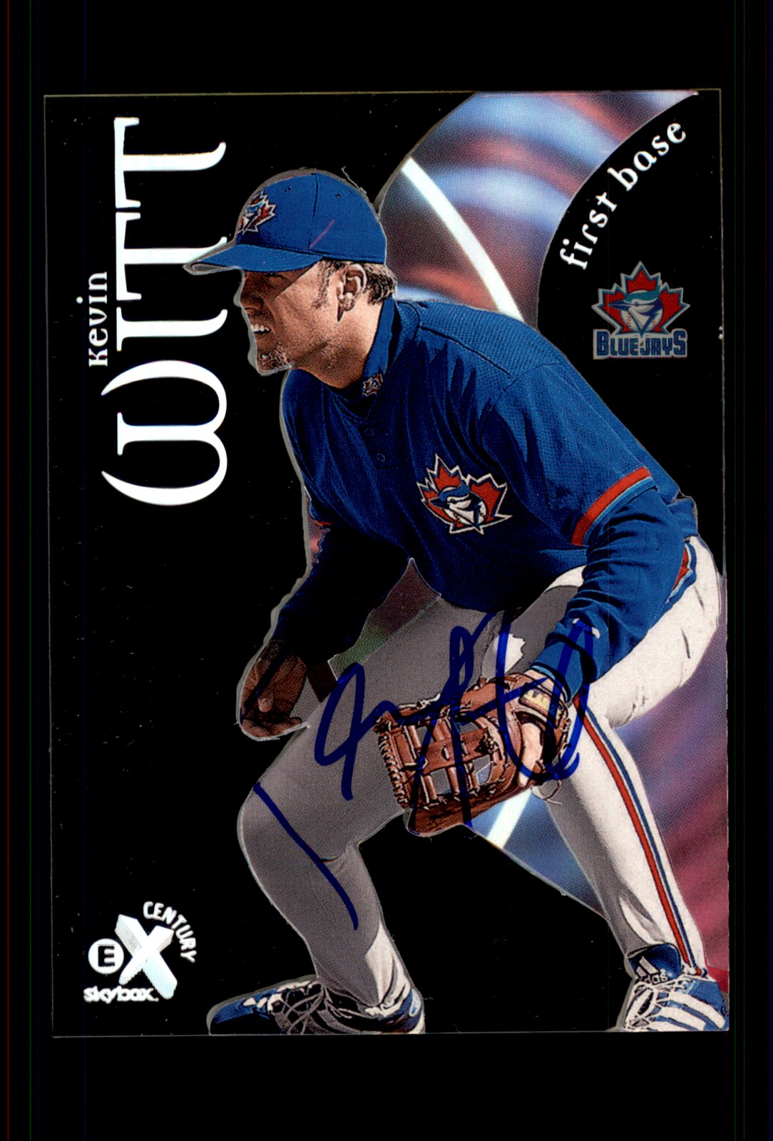 Signed Baseball Card Auto Kevin Witt 1999 SkyBox E-X Century #96 Blue Jays