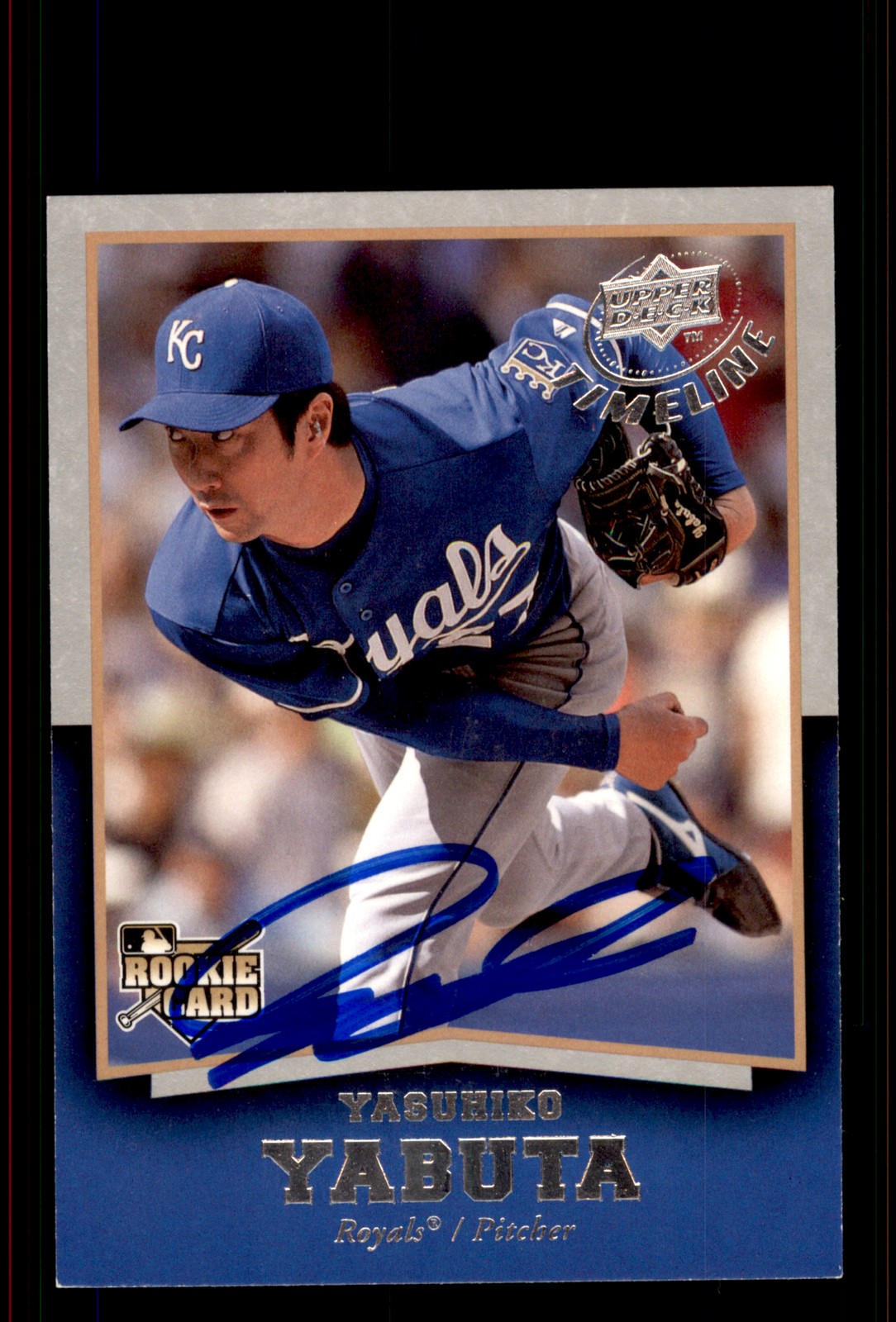 Signed Baseball Card Auto Yasuhiko Yabuta 2008 Upper Deck Timeline #95 Japan