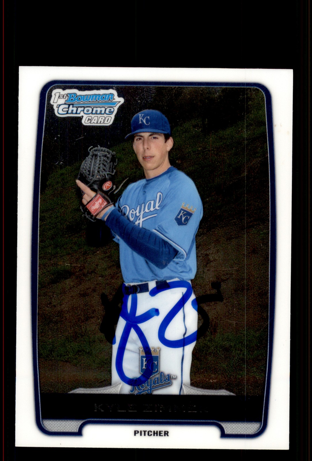 Signed Baseball Card Auto Kyle Zimmer 2012 Bowman Chrome #BDPP10 Royals