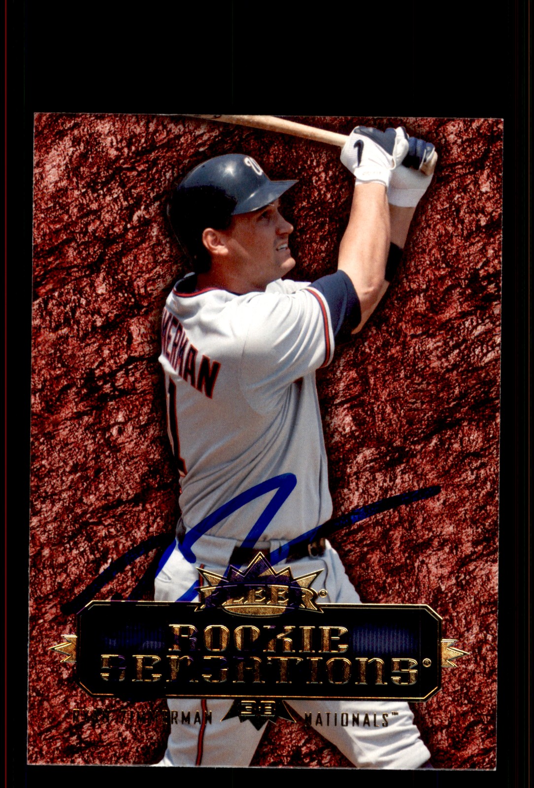 Signed Baseball Card Auto Ryan Zimmerman 2007 Fleer #RS-RZ Washington Nationals