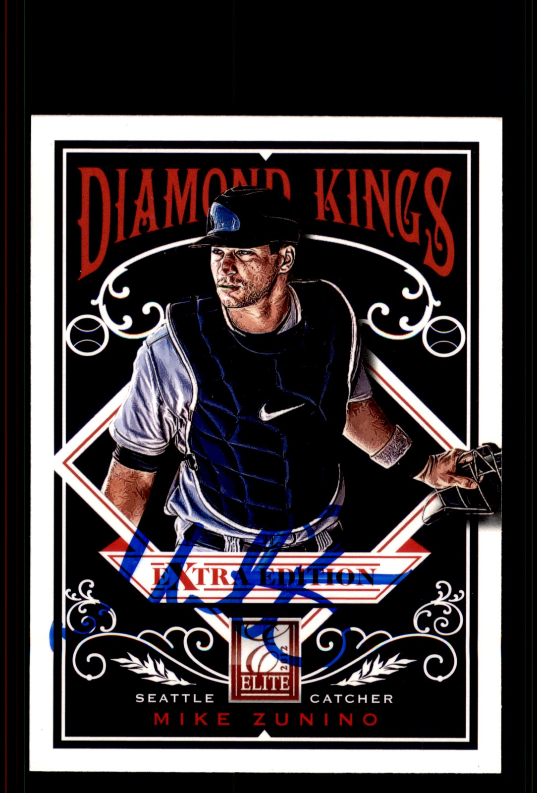 Signed Baseball Card Auto Mike Zunino 2012 Panini Elite Extra Edition #2