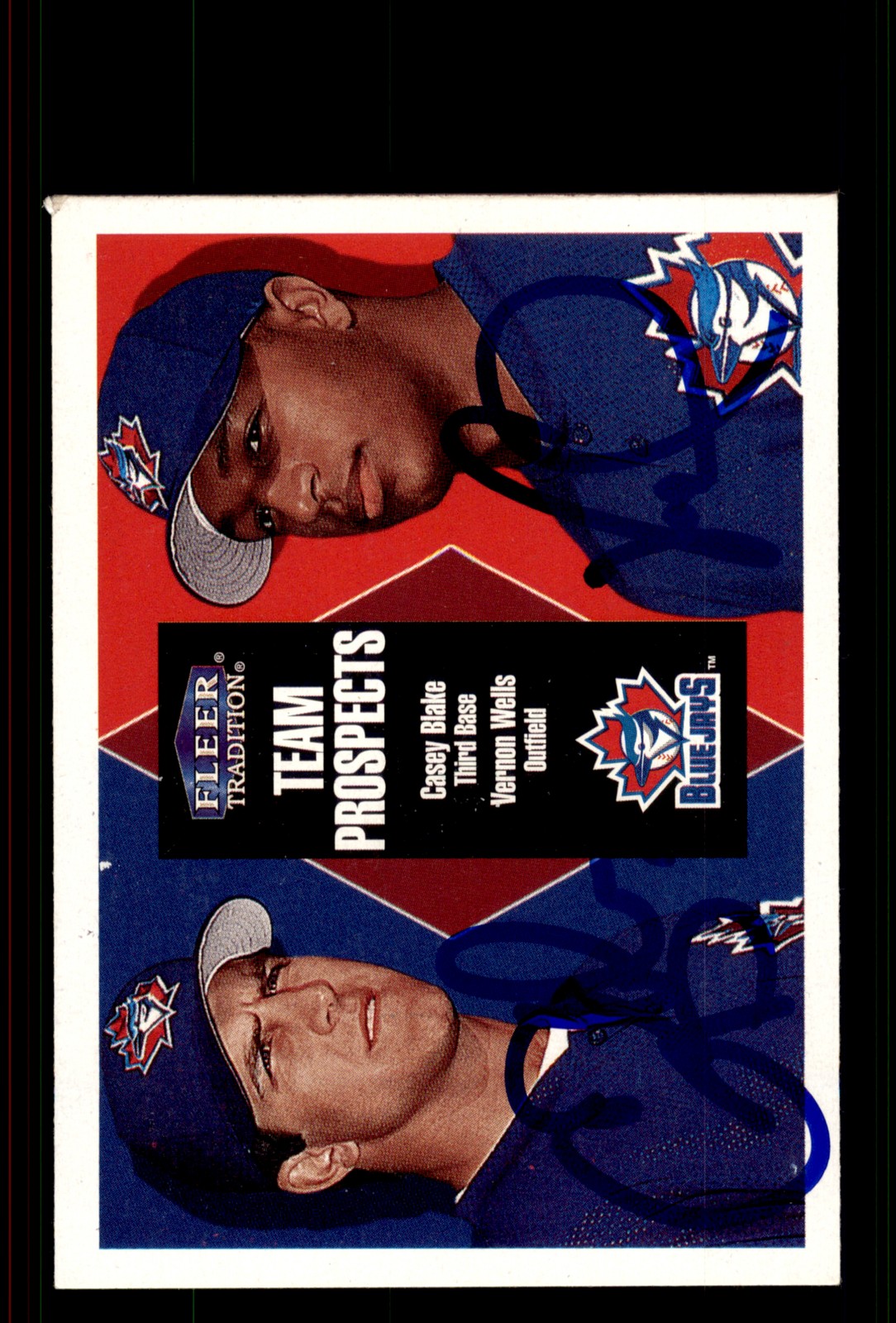 Signed Baseball Card Auto Casey Blake Vernon Wells 2000 Fleer Tradition #403