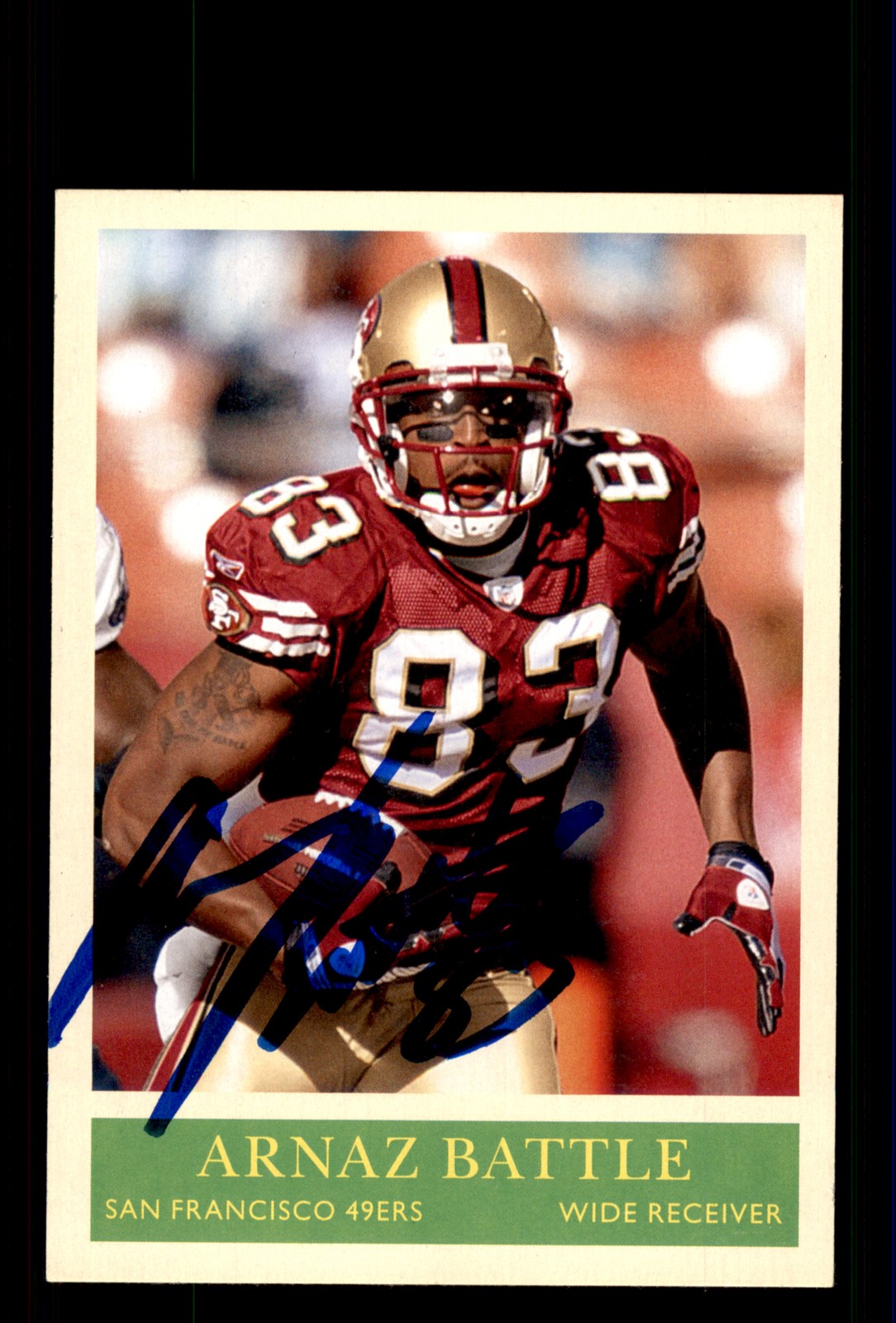 Signed Football Card Auto Arnaz Battle 2009 Philadelphia #167 SF 49ers