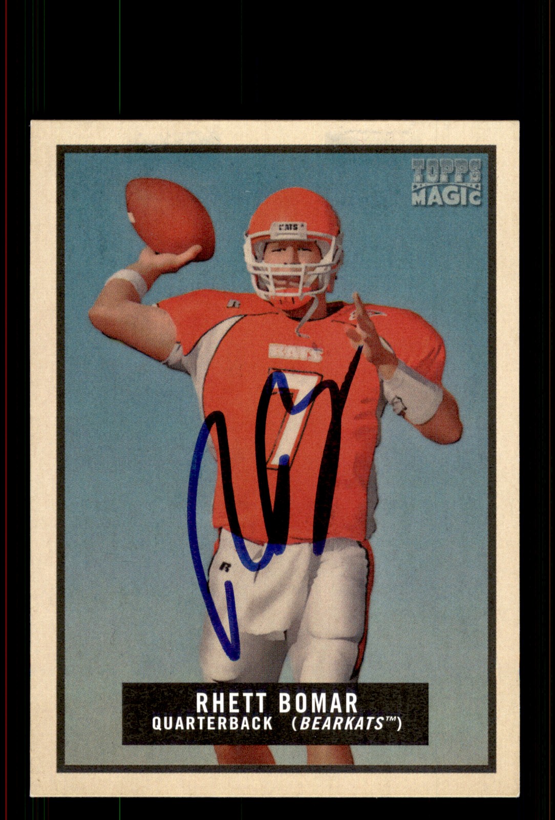 Signed Football Card Auto Rhett Bomar 2009 Topps Magic #245 Sam Houston State