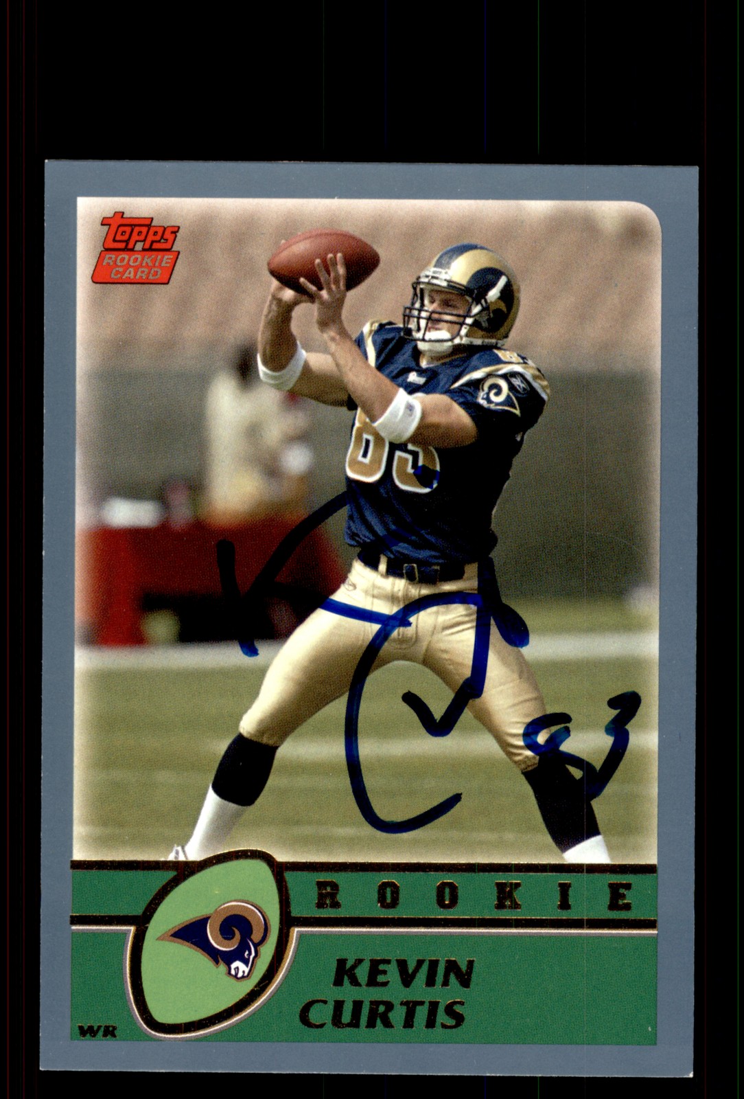 Signed Football Card Auto Kevin Curtis 2003 Topps #384 St. Louis Rams