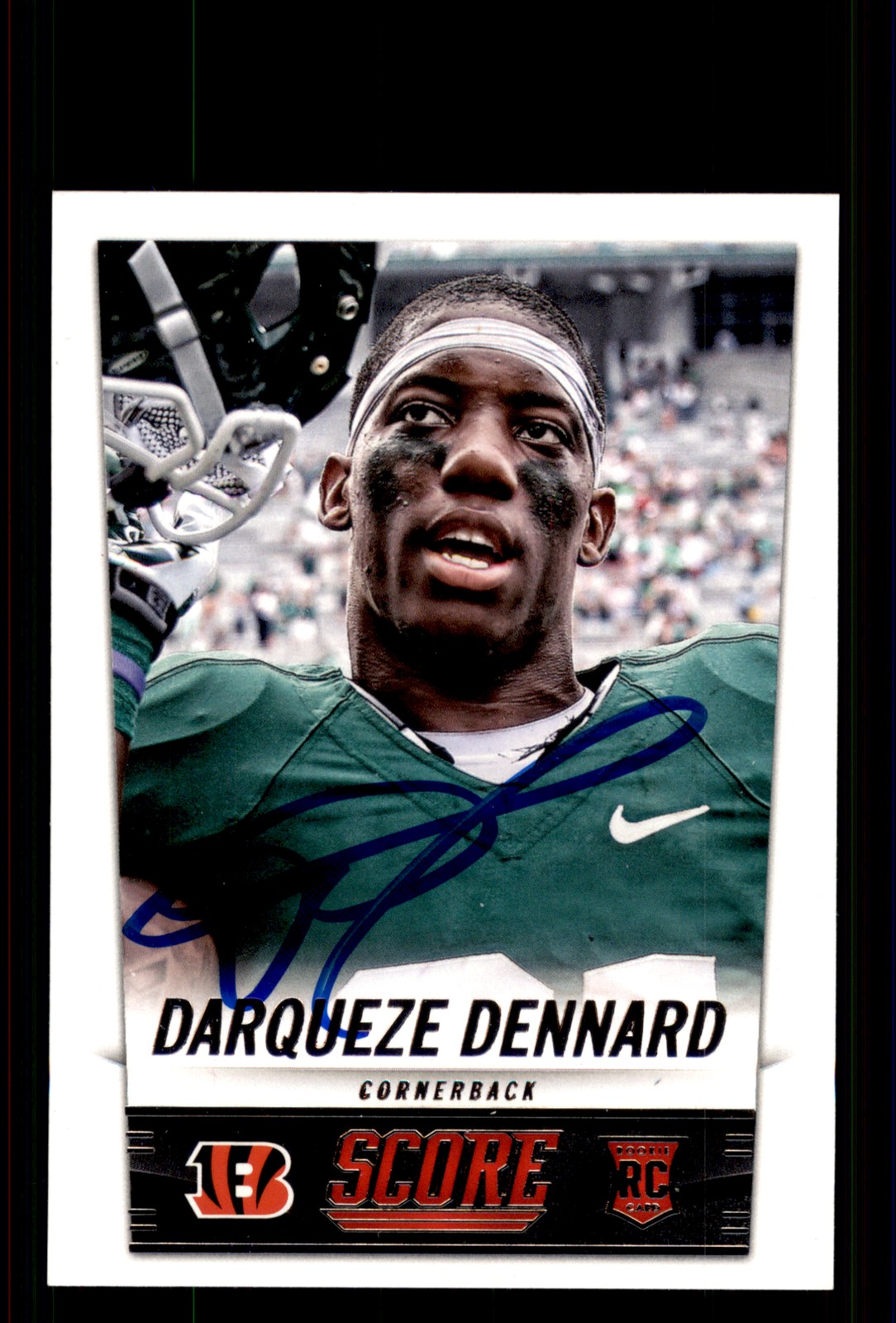 Signed Football Card Auto Darqueze Dennard 2014 Panini Hot Rookies #357 Bengals