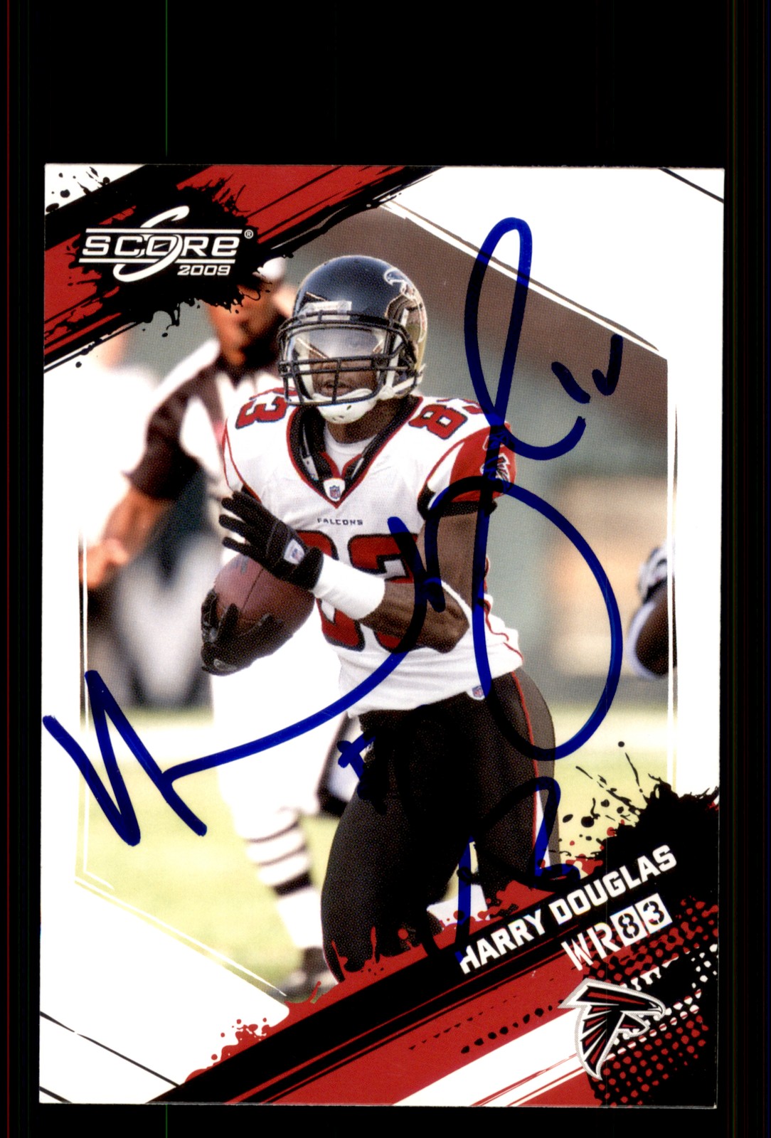 Signed Football Card Auto Harry Douglas 2009 Score #12 Atlanta Falcons