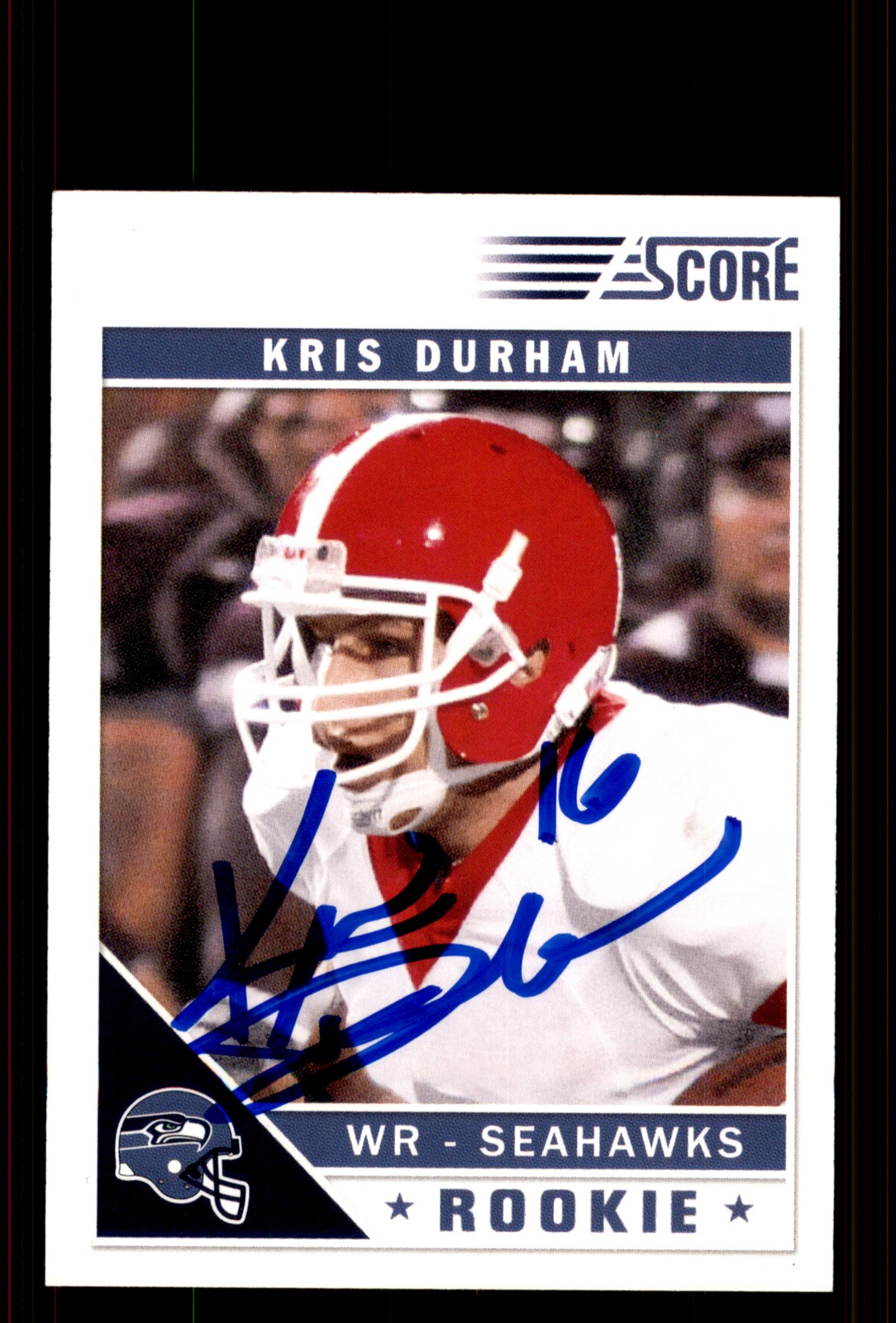 Signed Football Card Auto Kris Durham 2011 Score #355 Seattle Seahawks