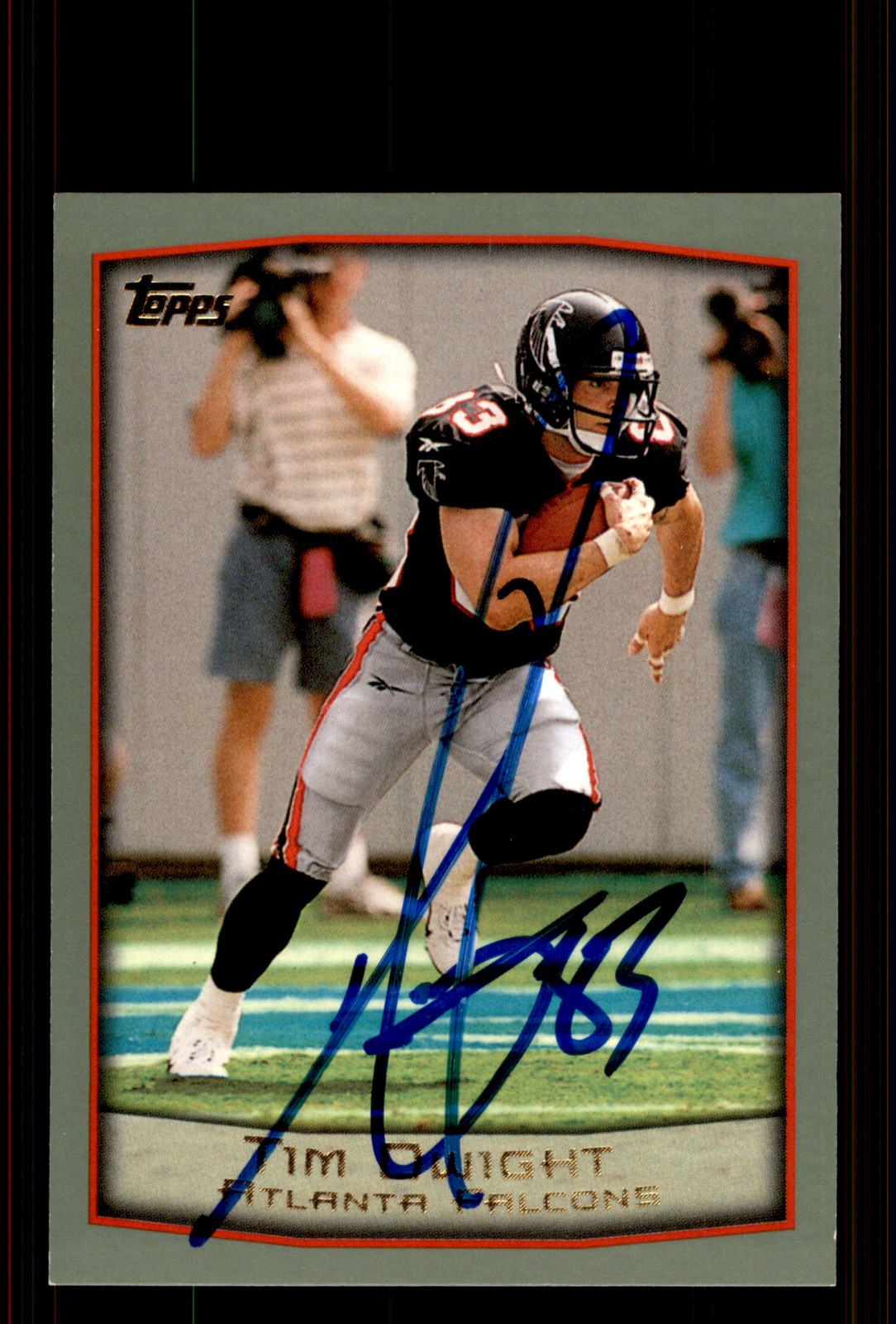Signed Football Card Auto Tim Dwight 1999 Topps #58 Atlanta Falcons