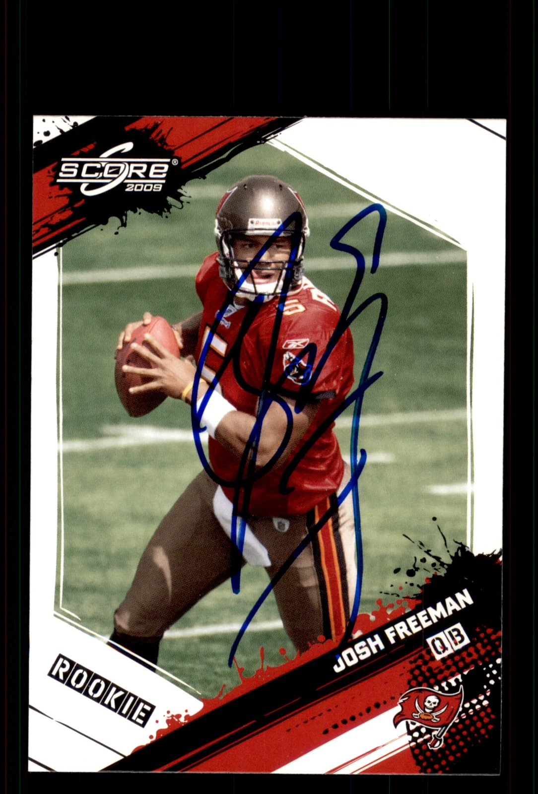 Signed Football Card Auto Josh Freeman 2009 Score #358 Tampa Bay Buccaneers