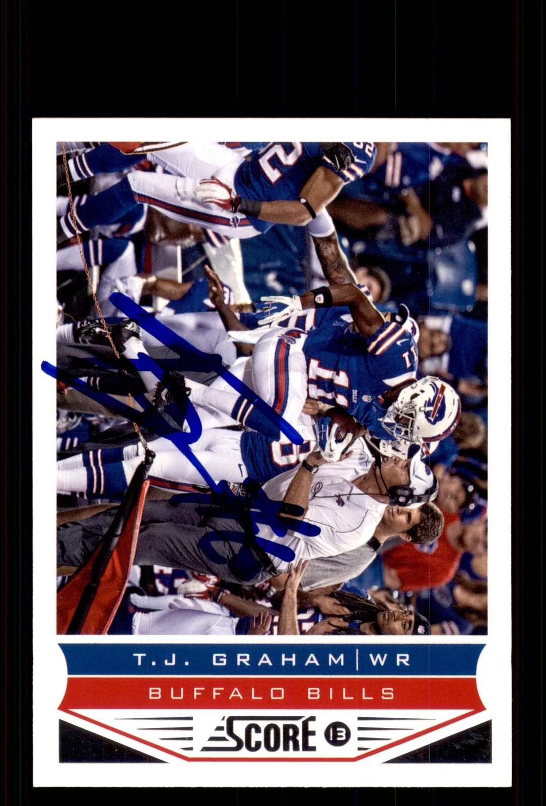 Signed Football Card Auto T.J. Graham 2013 Score #24 Buffalo Bills
