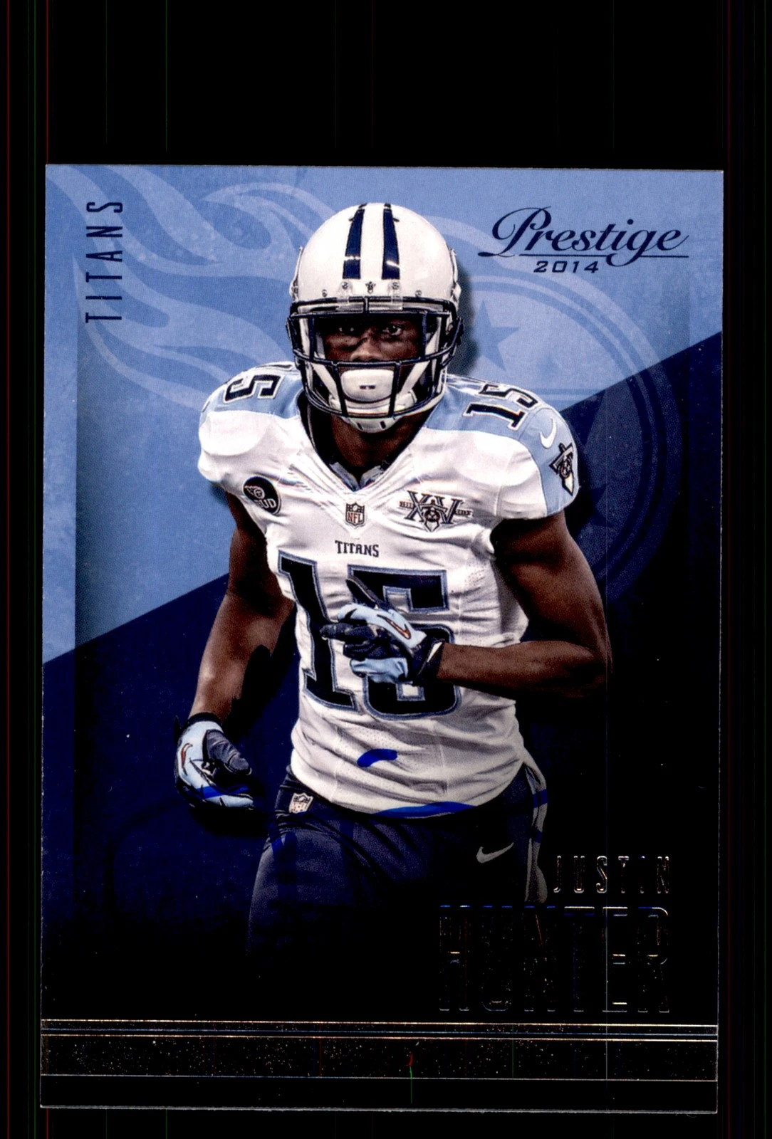 Signed Football Card Auto Justin Hunter 2014 Panini Prestige #73 Titans