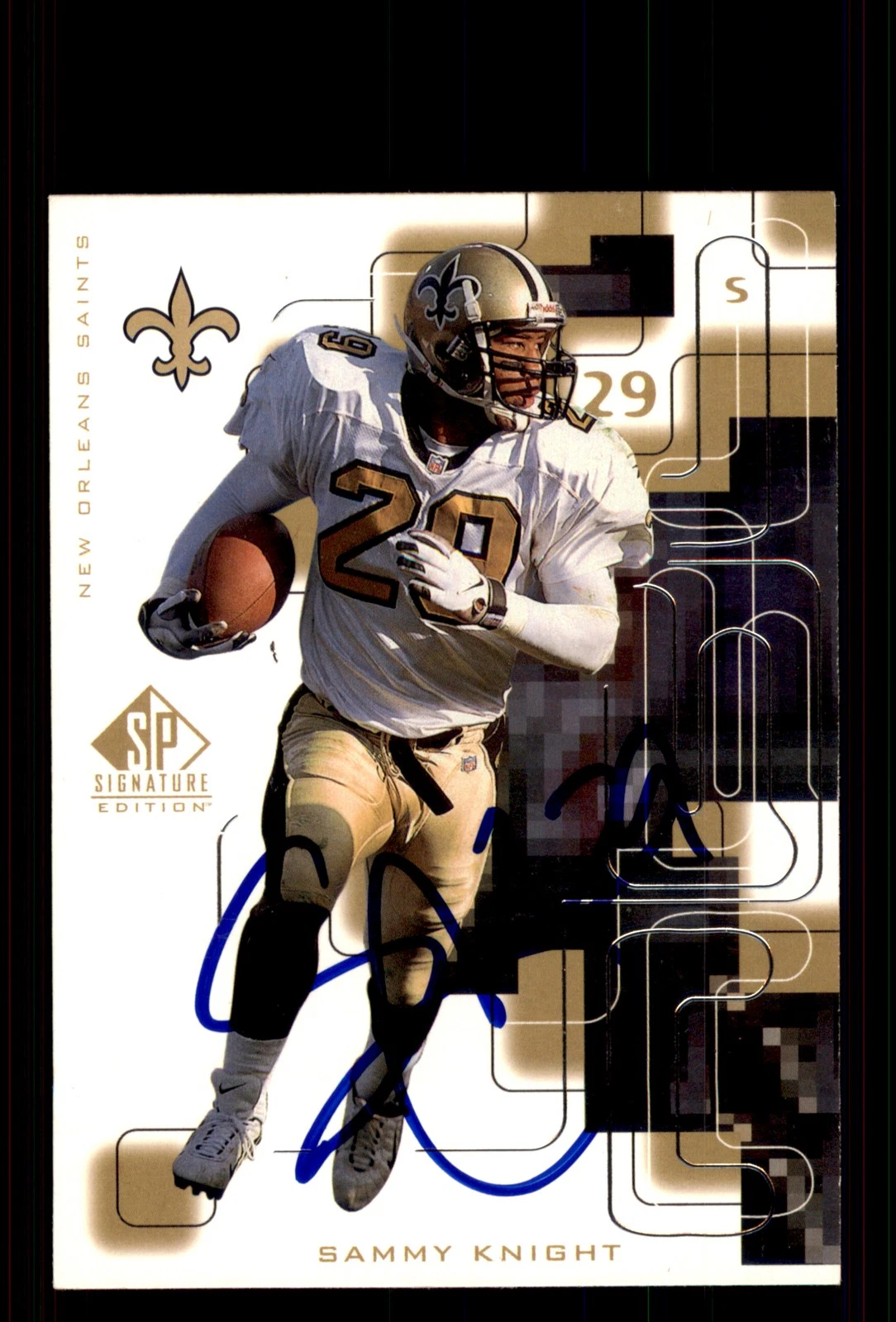 Signed Football Card Auto Sammy Knight 1999 SP Signature #76 New Orleans Saints