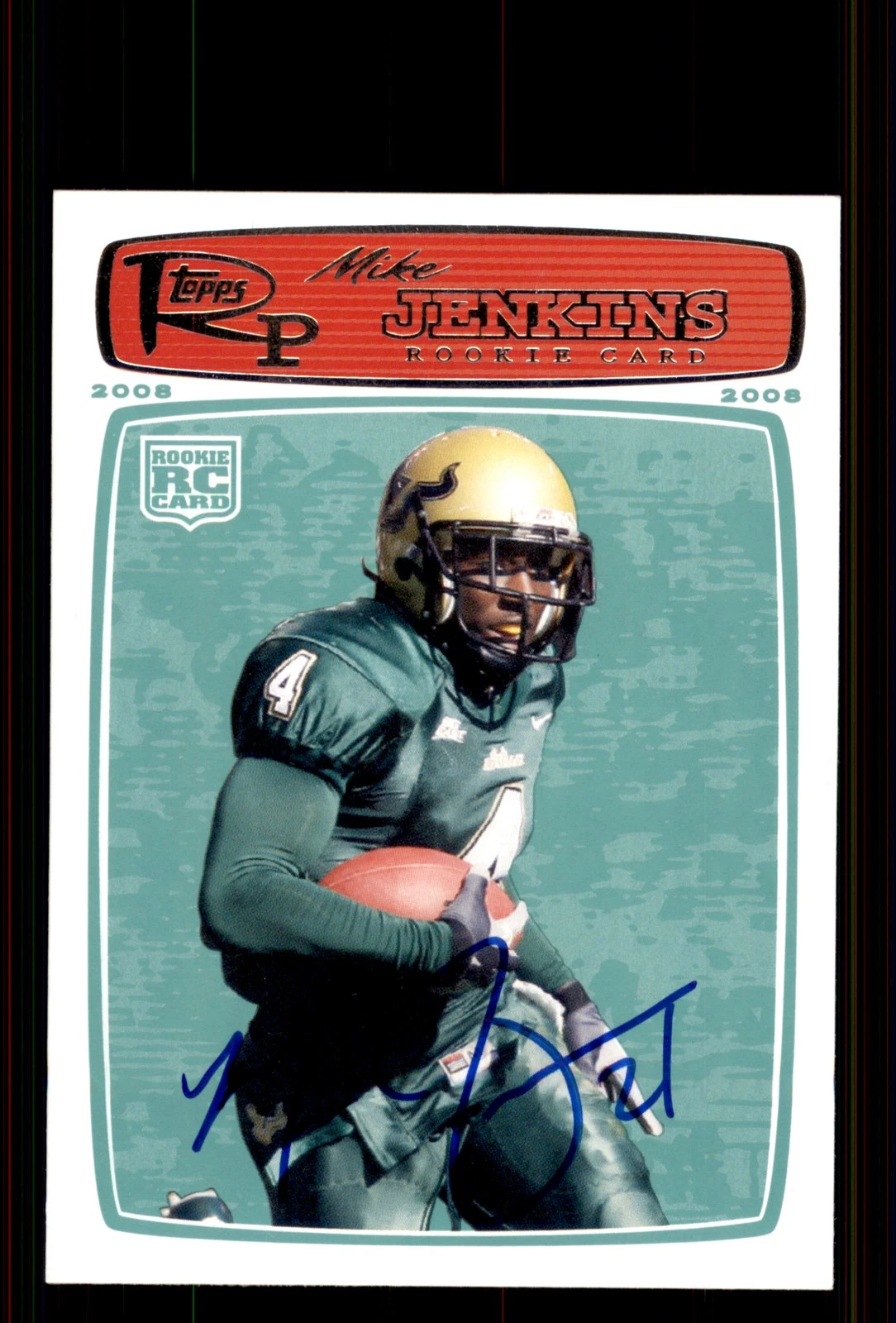 Signed Football Card Auto Mike Jenkins 2008 Topps Rookie Progression #192 USF
