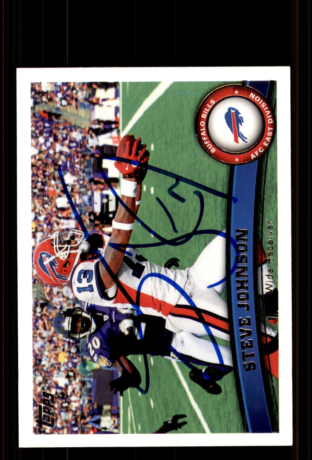 Signed Football Card Auto Steve Johnson 2011 Topps #303 Buffalo Bills