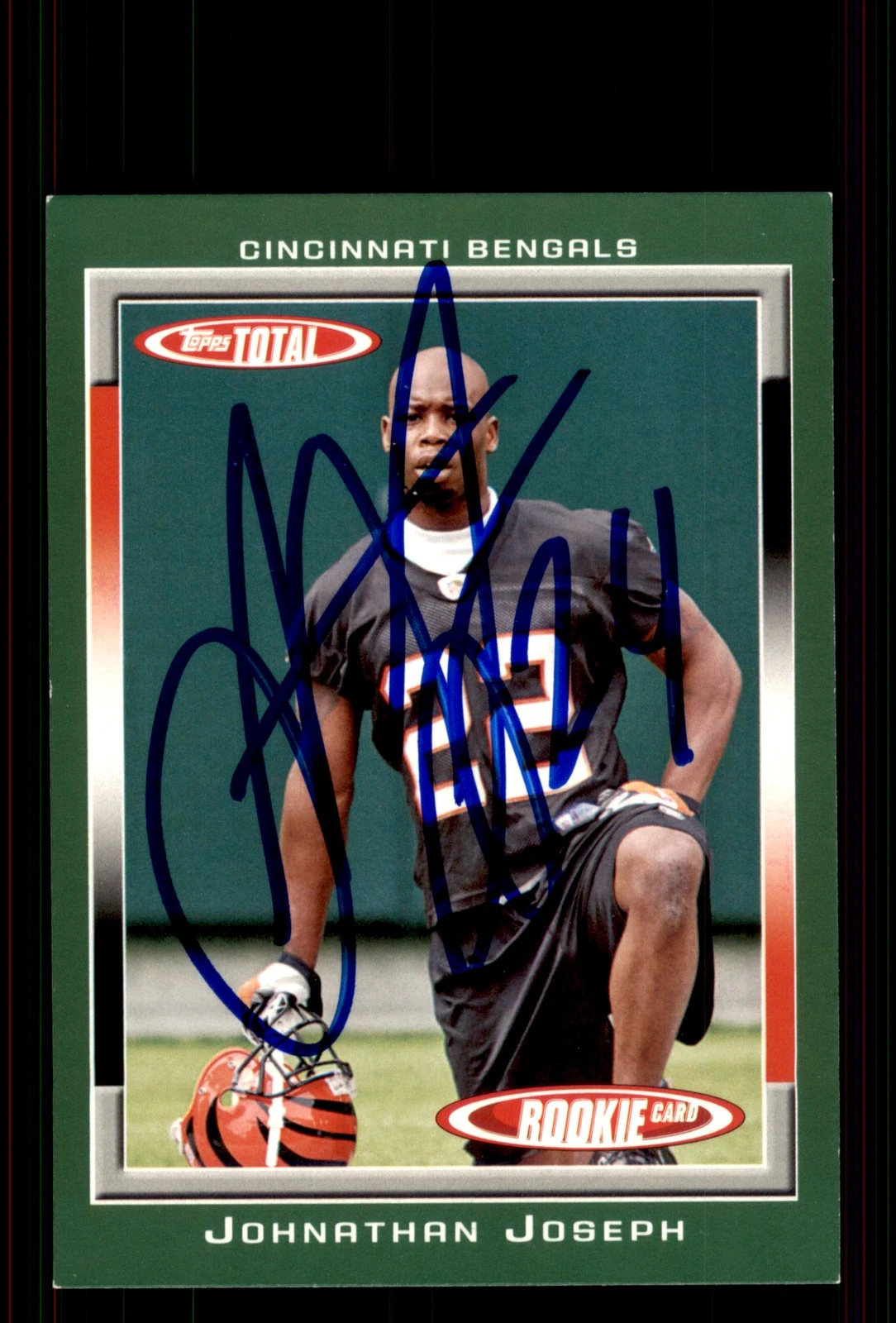 Signed Football Card Auto Johnathan Joseph 2006 Topps Total #456 Bengals