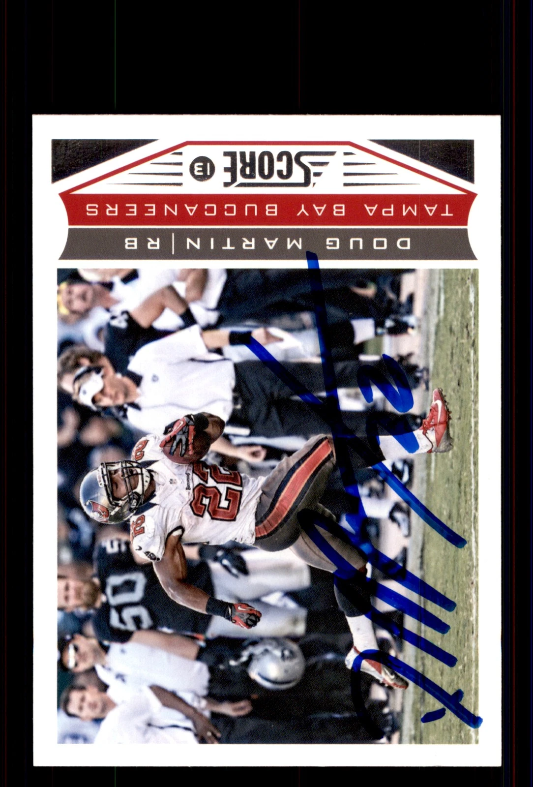 Signed Football Card Auto Doug Martin 2013 Score #203 Tampa Bay Buccaneers