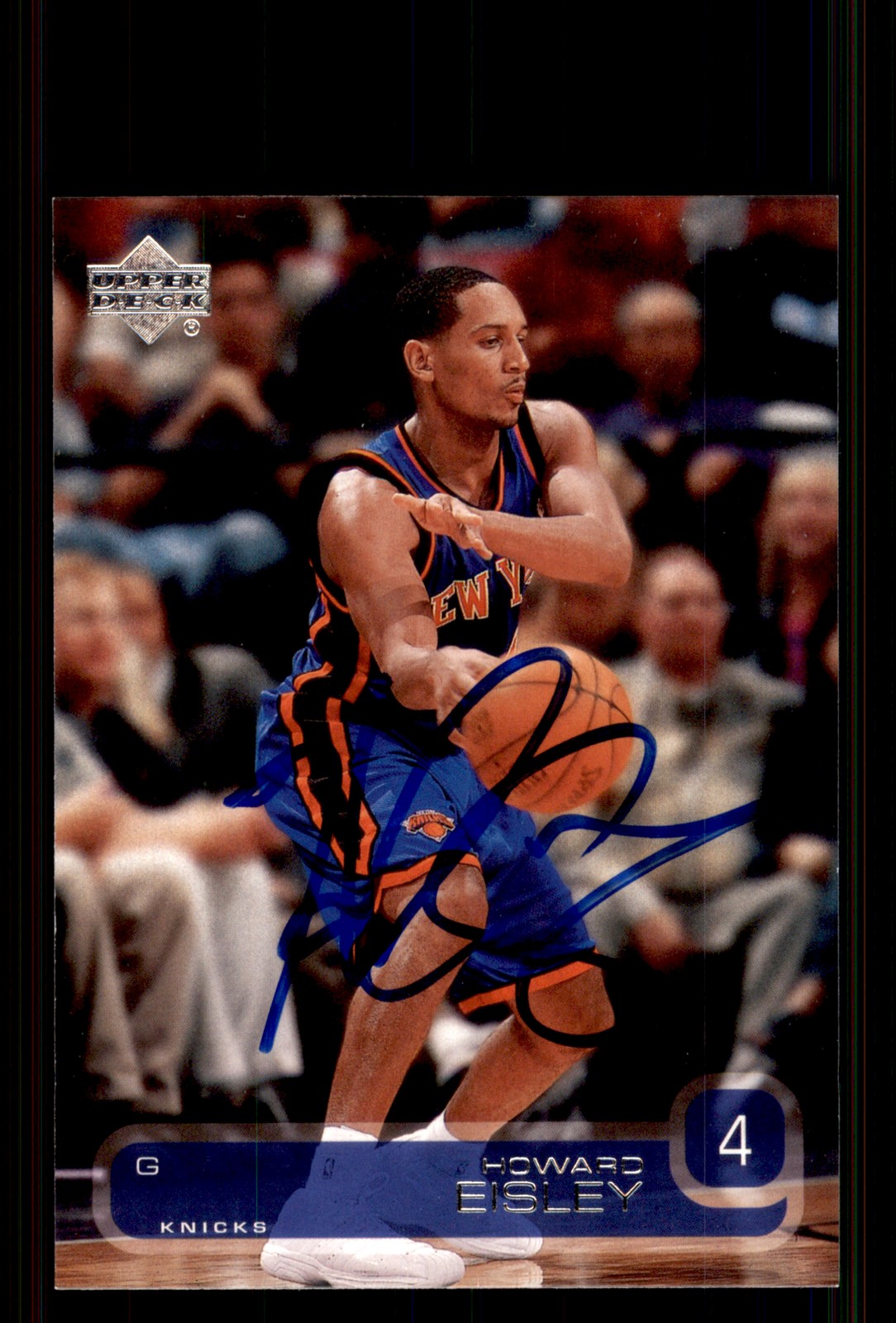 Signed Basketball Card Auto Howard Eisley 2002-03 Upper Deck #324 Knicks
