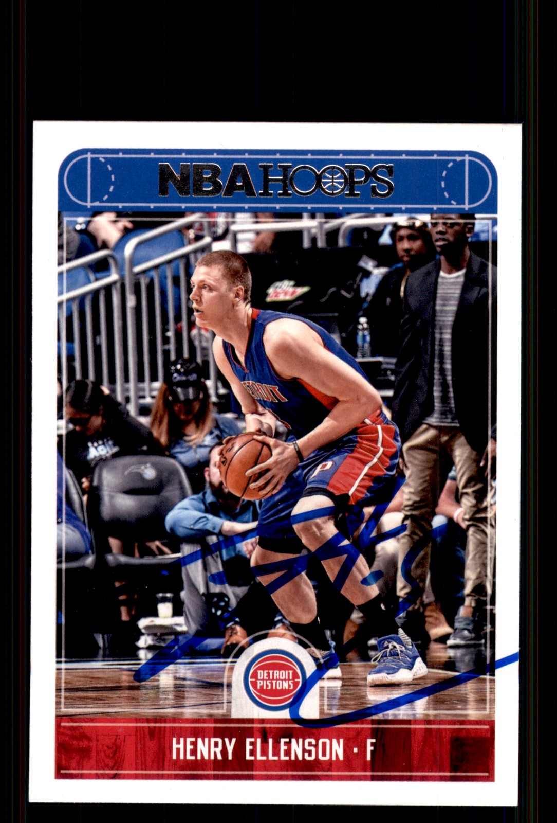 Signed Basketball Card Auto Henry Ellenson 2017-18 Hoops #174 Detroit Pistons