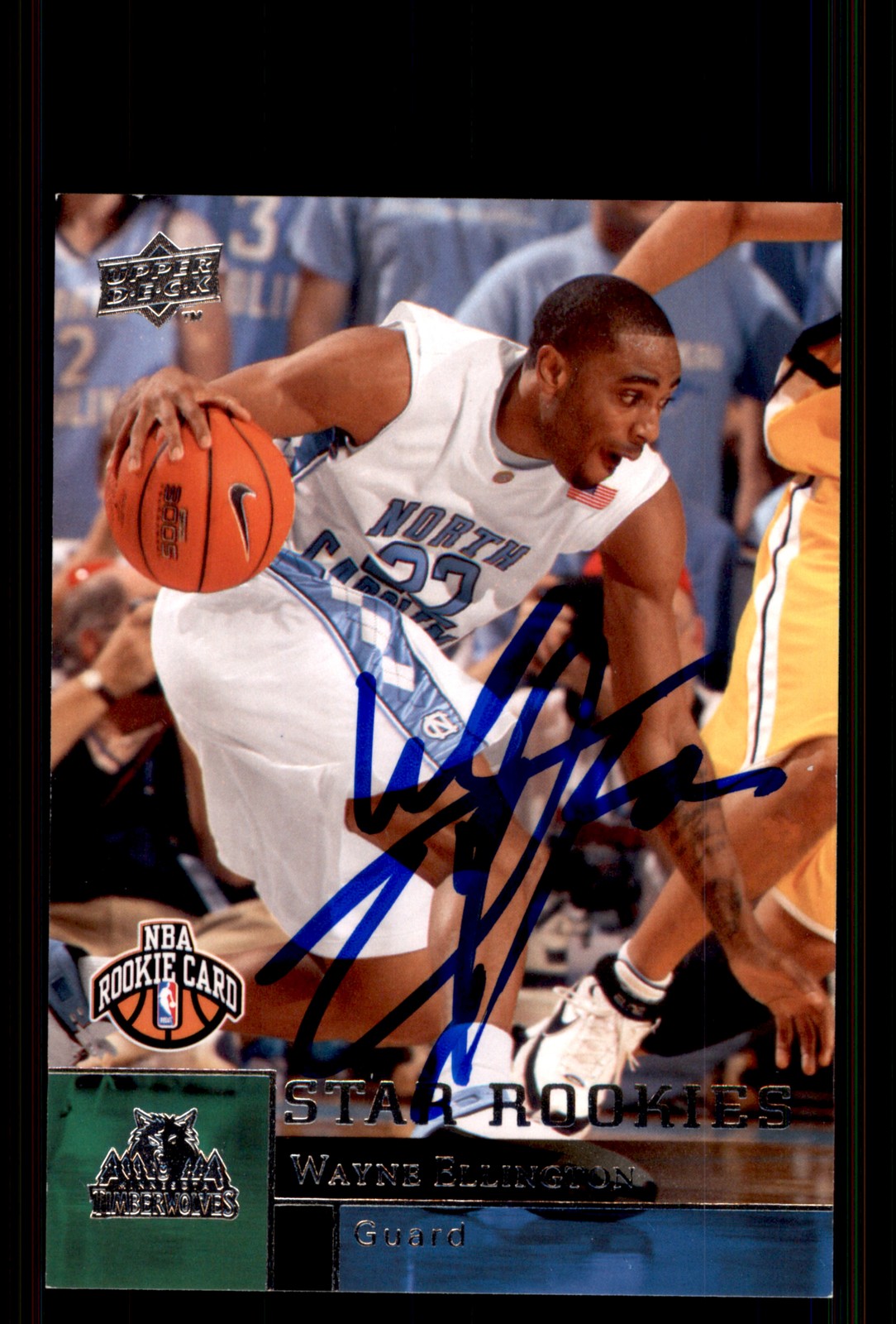 Signed Basketball Card Auto Wayne Ellington 2009-10 Upper Deck #236