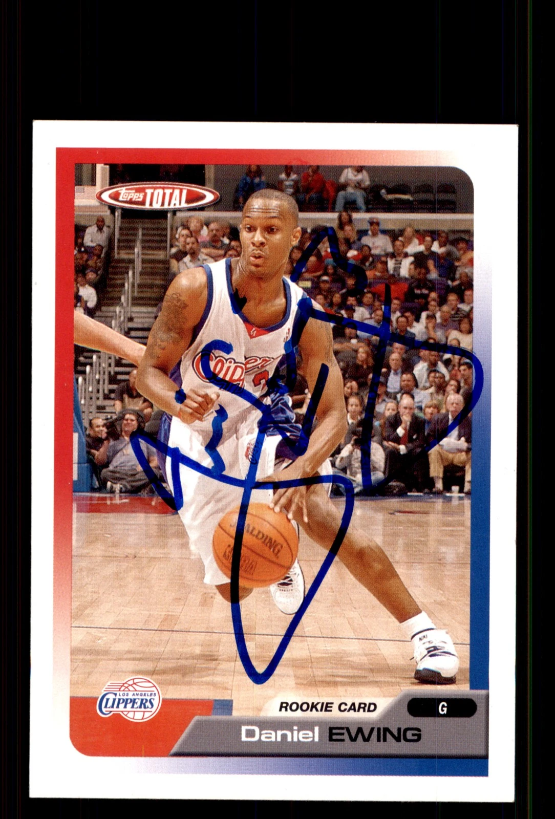 Signed Basketball Card Auto Daniel Ewing 2005-06 Topps Total #227 Clippers