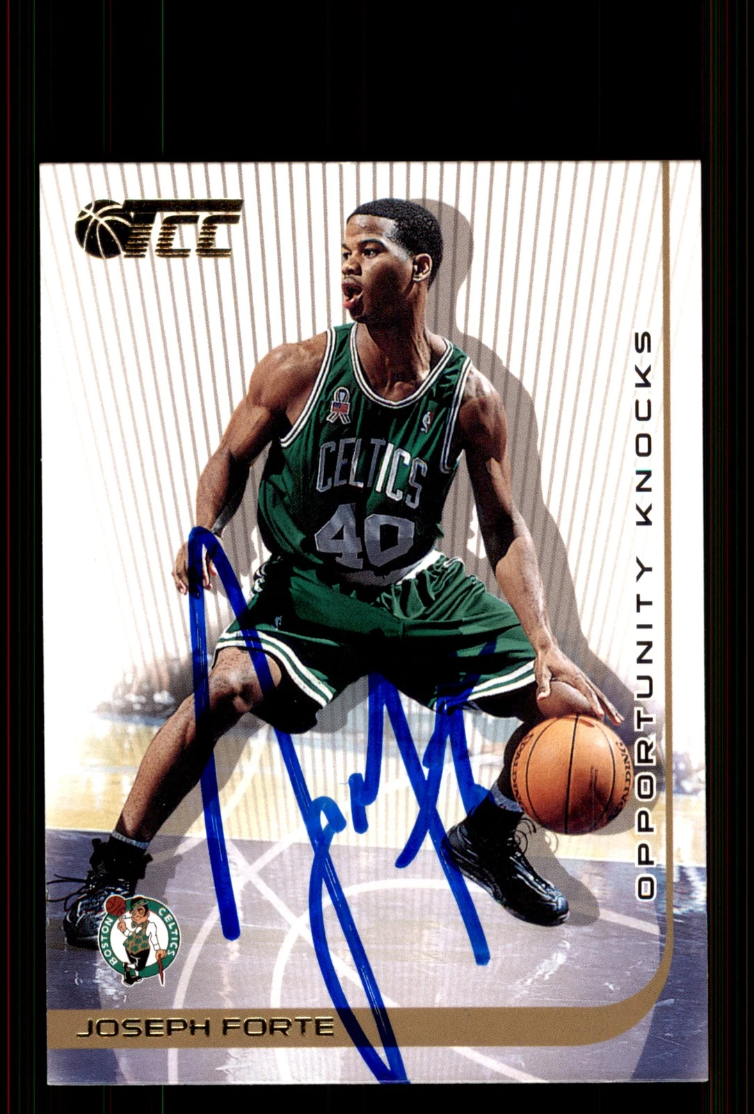 Signed Basketball Card Auto Joseph Forte 2001-02 Topps TCC #134 Boston Celtics