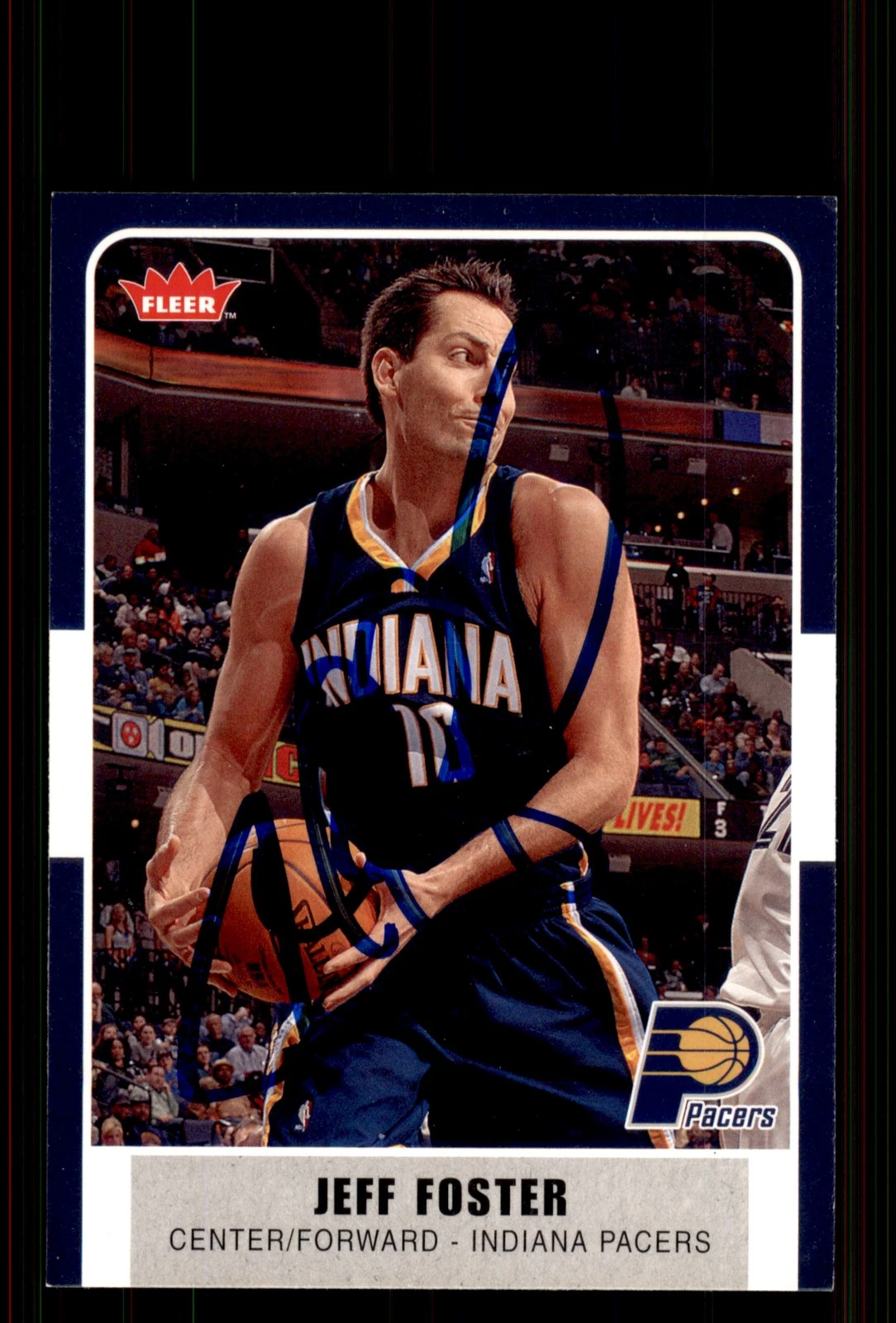 Signed Basketball Card Auto Jeff Foster 2007-08 Fleer #57 Indiana Pacers