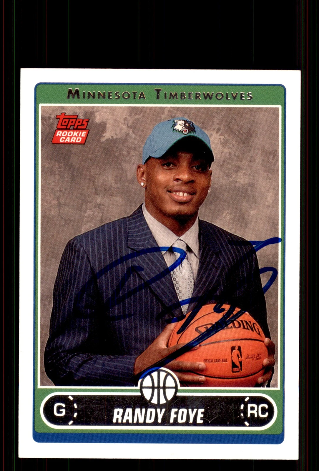 Signed Basketball Card Auto Randy Foye 2006-07 Topps #250 Timberwolves