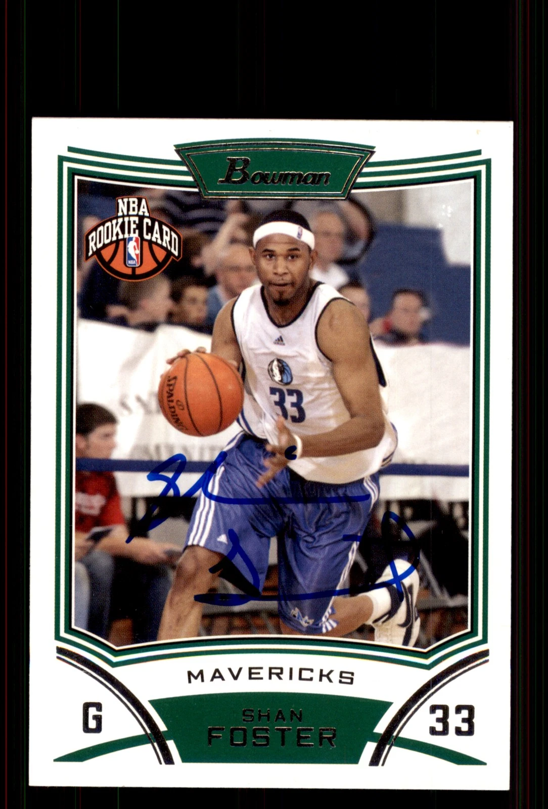 Signed Basketball Card Auto Shan Foster 2008-09 Bowman #147 Dallas Mavericks