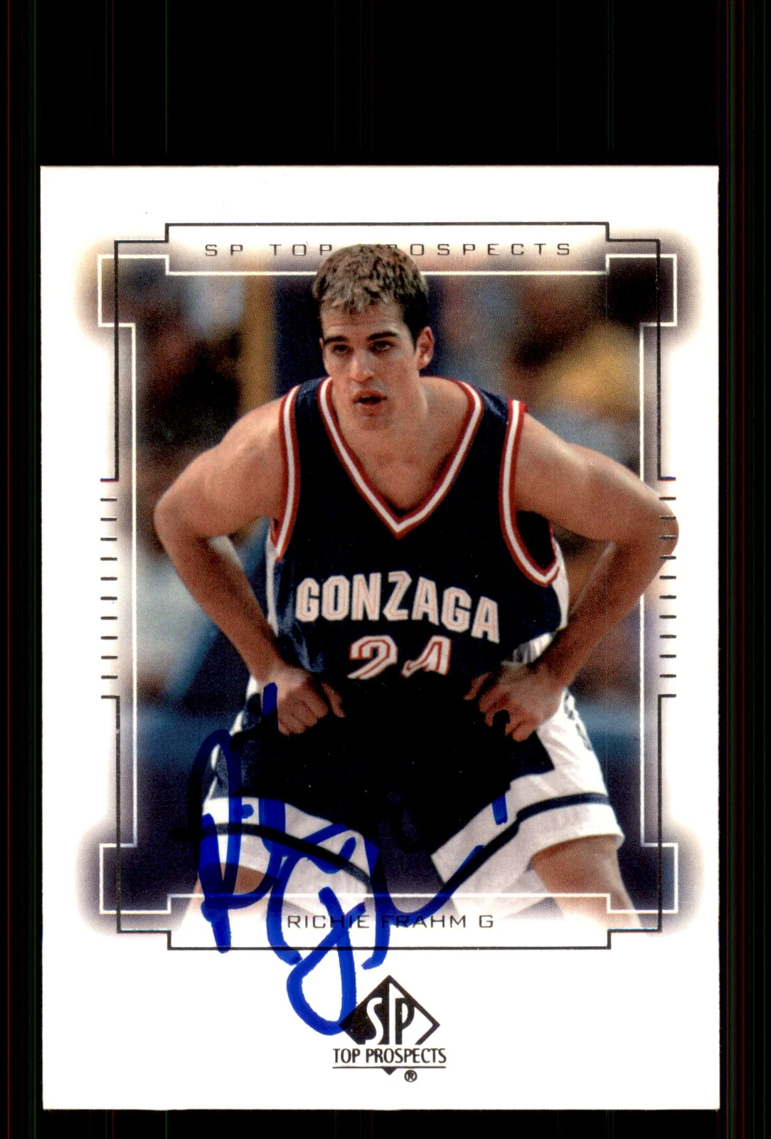 Signed Basketball Card Auto Richie Frahm 2000 SP TP #15 Gonzaga Bulldogs