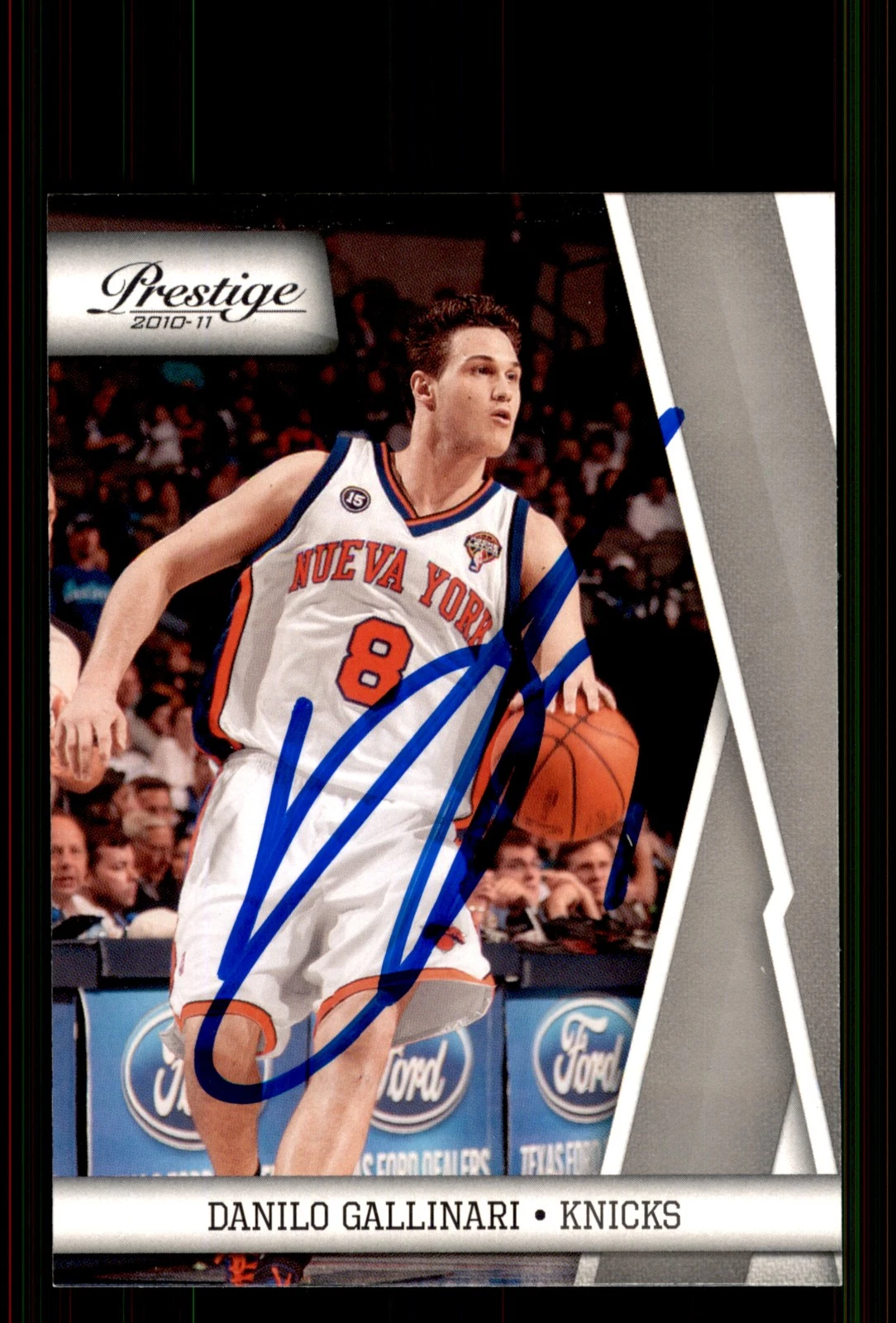 Signed Basketball Card Auto Danilo Gallinari 2010-11 Panini Prestige #77 Knicks