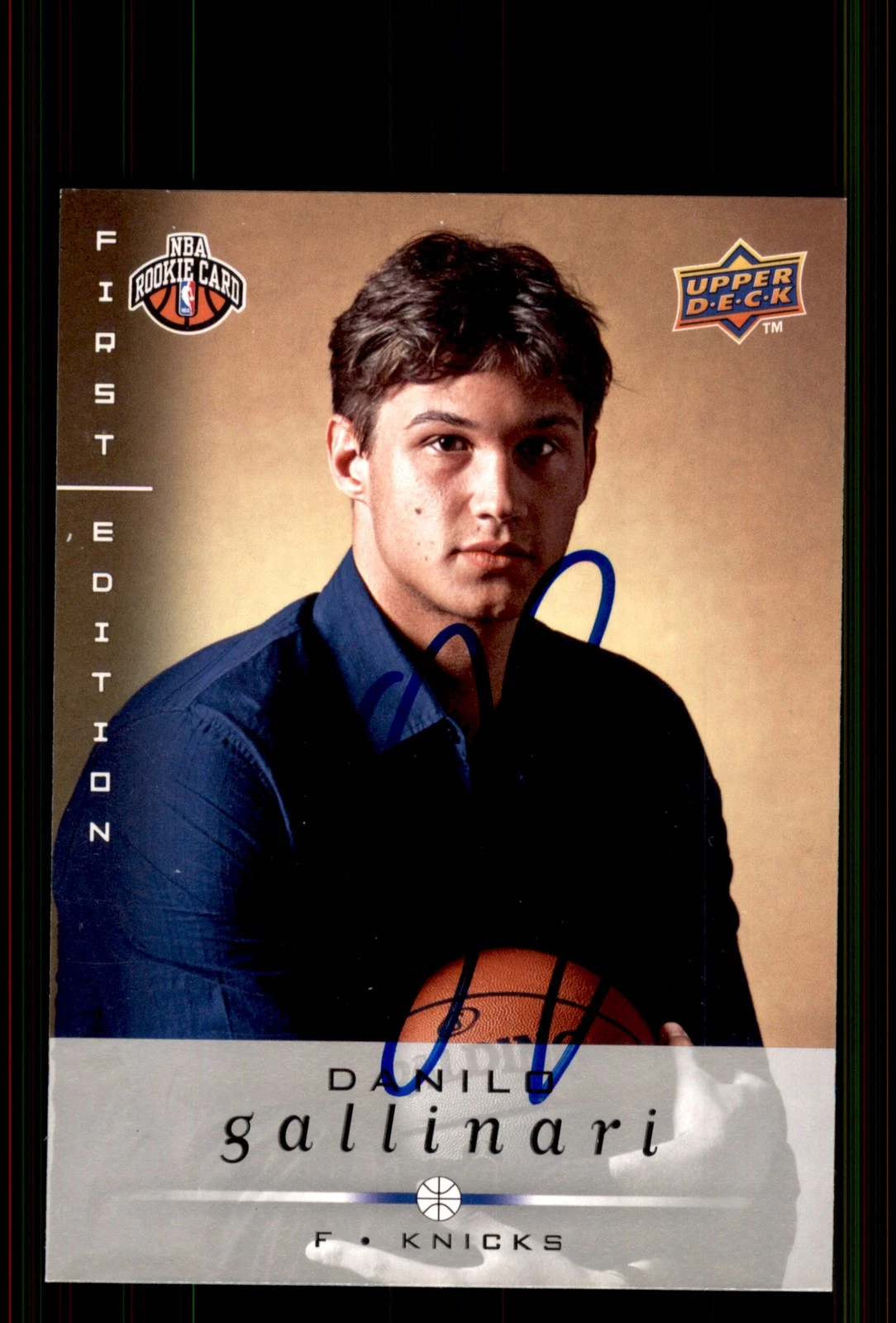 Signed Basketball Card Auto Danilo Gallinari 2008-09 Upper Deck First Edition