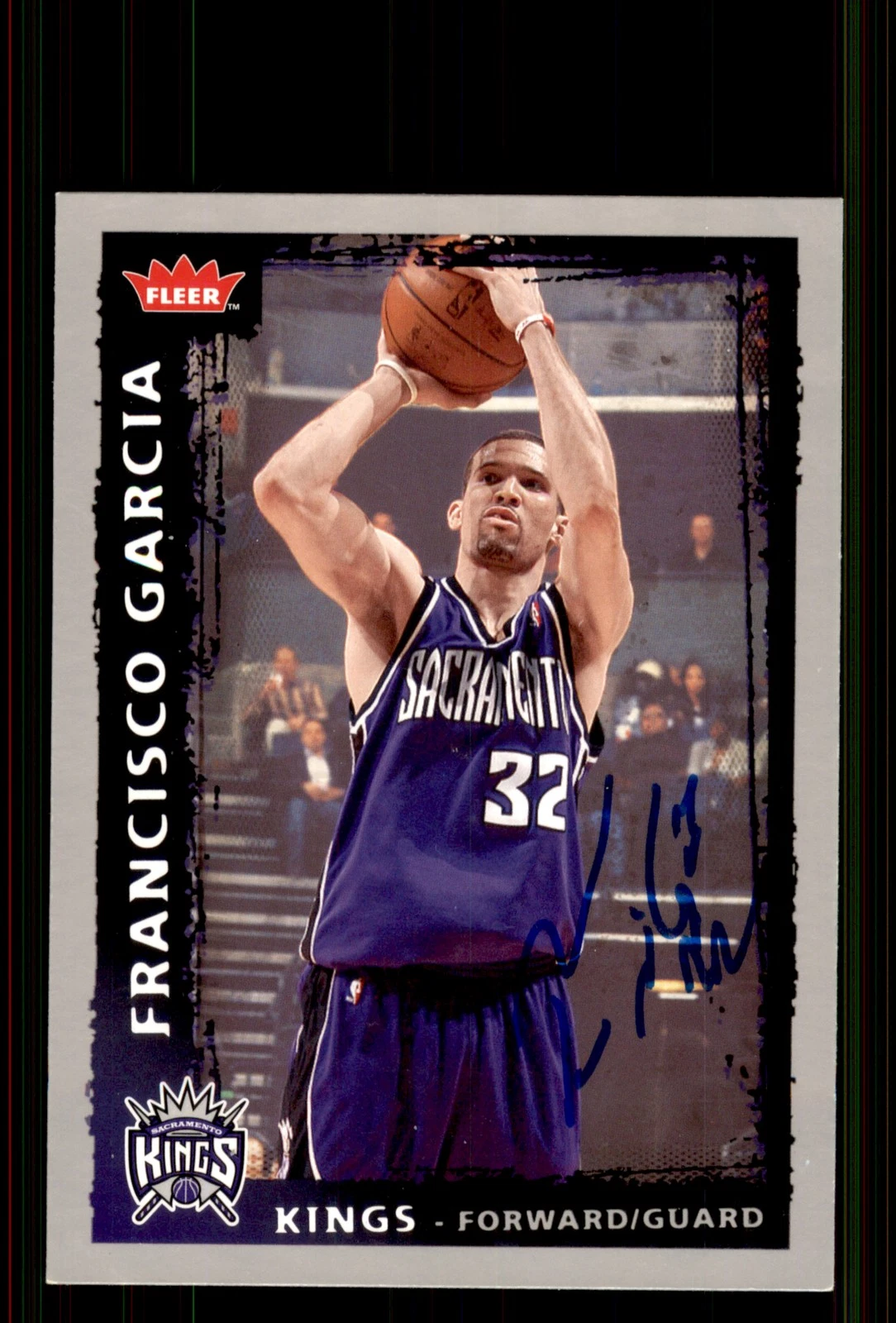 Signed Basketball Card Auto Francisco Garcia 2008-09 Fleer #172 Sacramento Kings