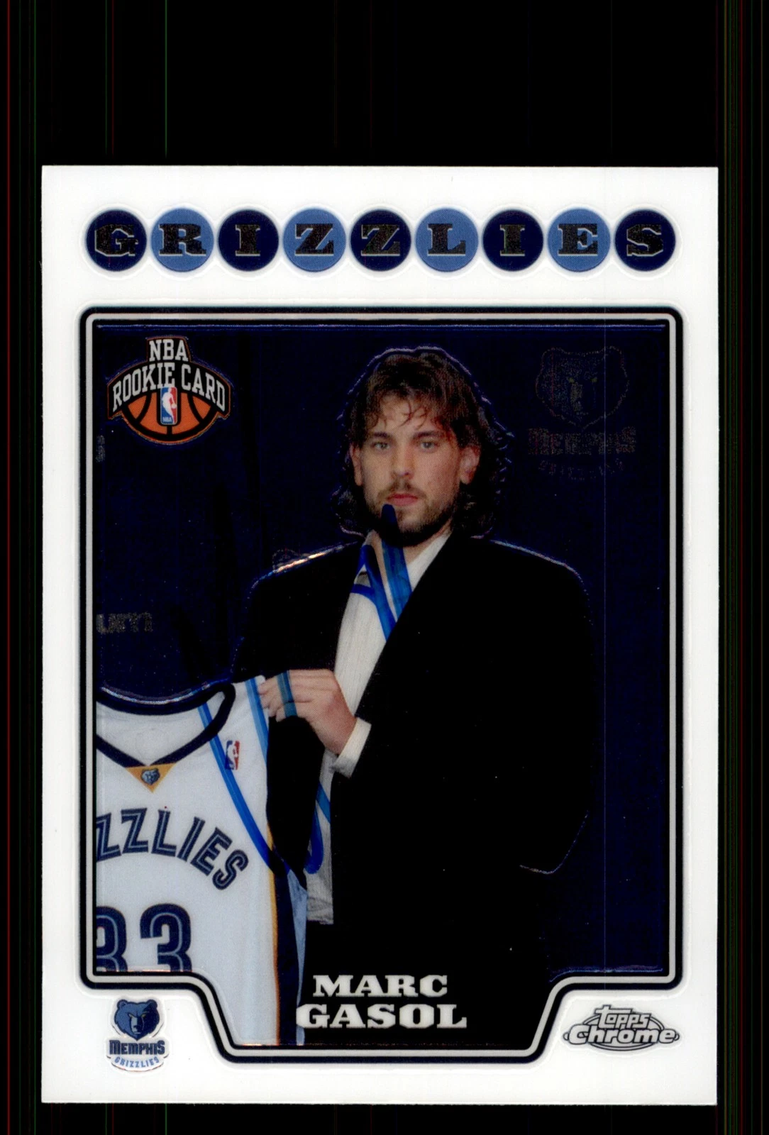 Signed Basketball Card Auto Marc Gasol 2008-09 Topps Chrome #212 Grizzlies