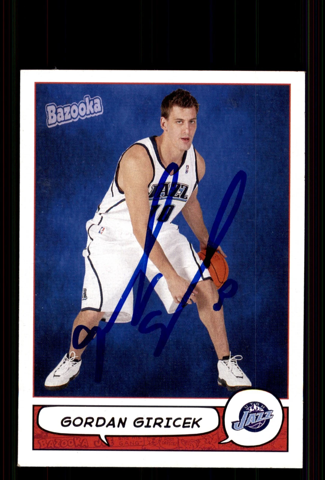 Signed Basketball Card Auto Gordan Giricek 2004-05 Bazooka #31 Utah Jazz