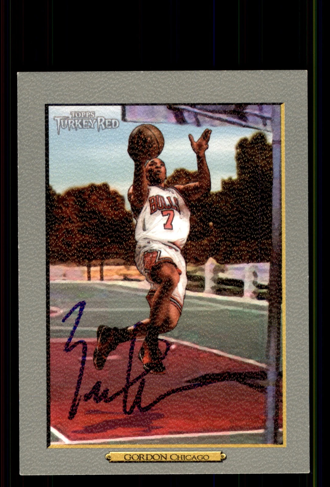 Signed Basketball Card Auto Ben Gordon 2006-07 Topps Turkey Red #22 Bulls