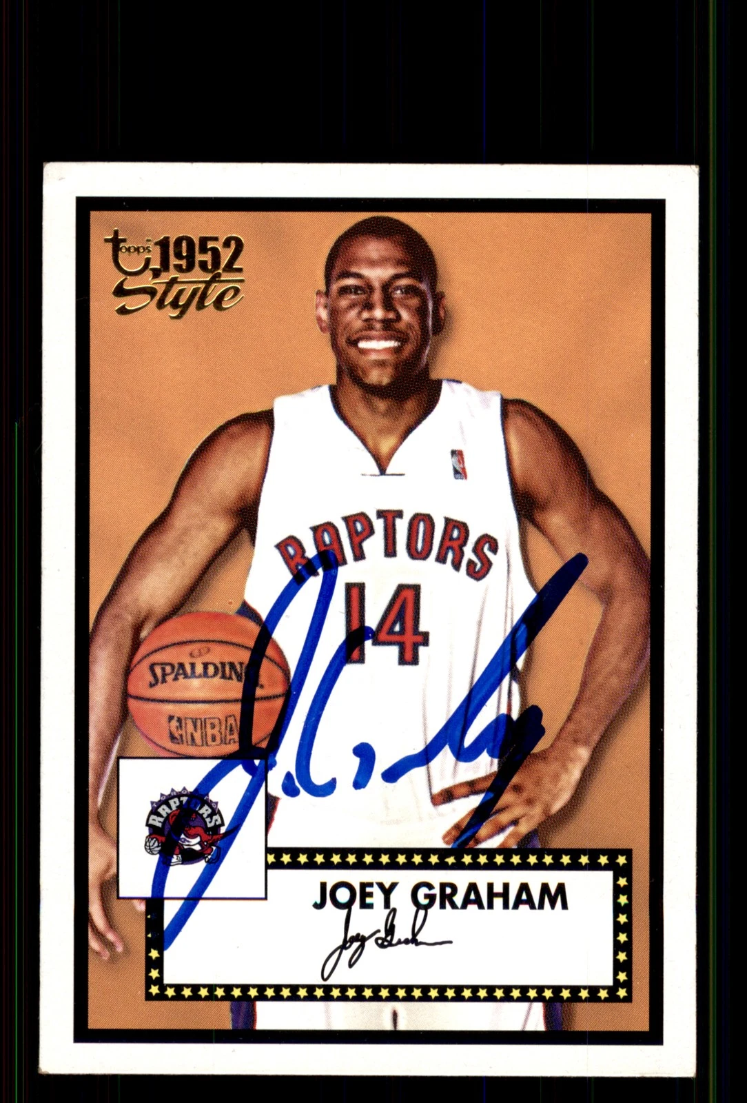 Signed Basketball Card Auto Joey Graham 2005-06 Topps 1952 Style #150 Raptors